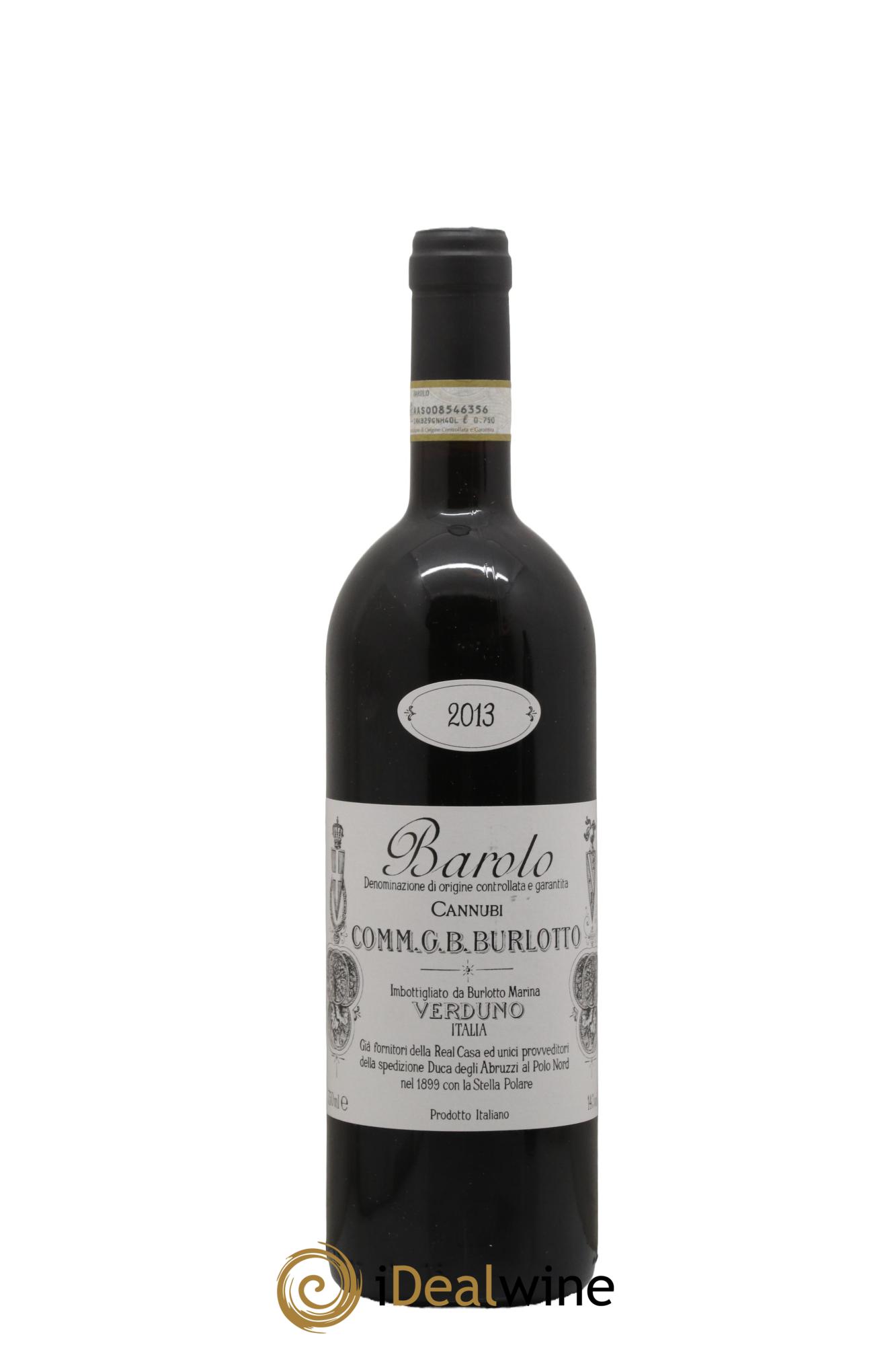 Barolo DOCG Cannubi Comm. Giovan Battista Burlotto 2013 - Lot de 1 bouteille - 0