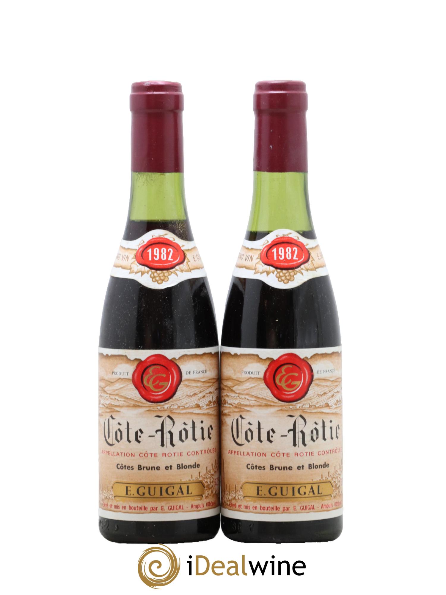 Côte-Rôtie Côtes Brune et Blonde Guigal 1982 - Lotto di 2 mezze bottiglie - 0