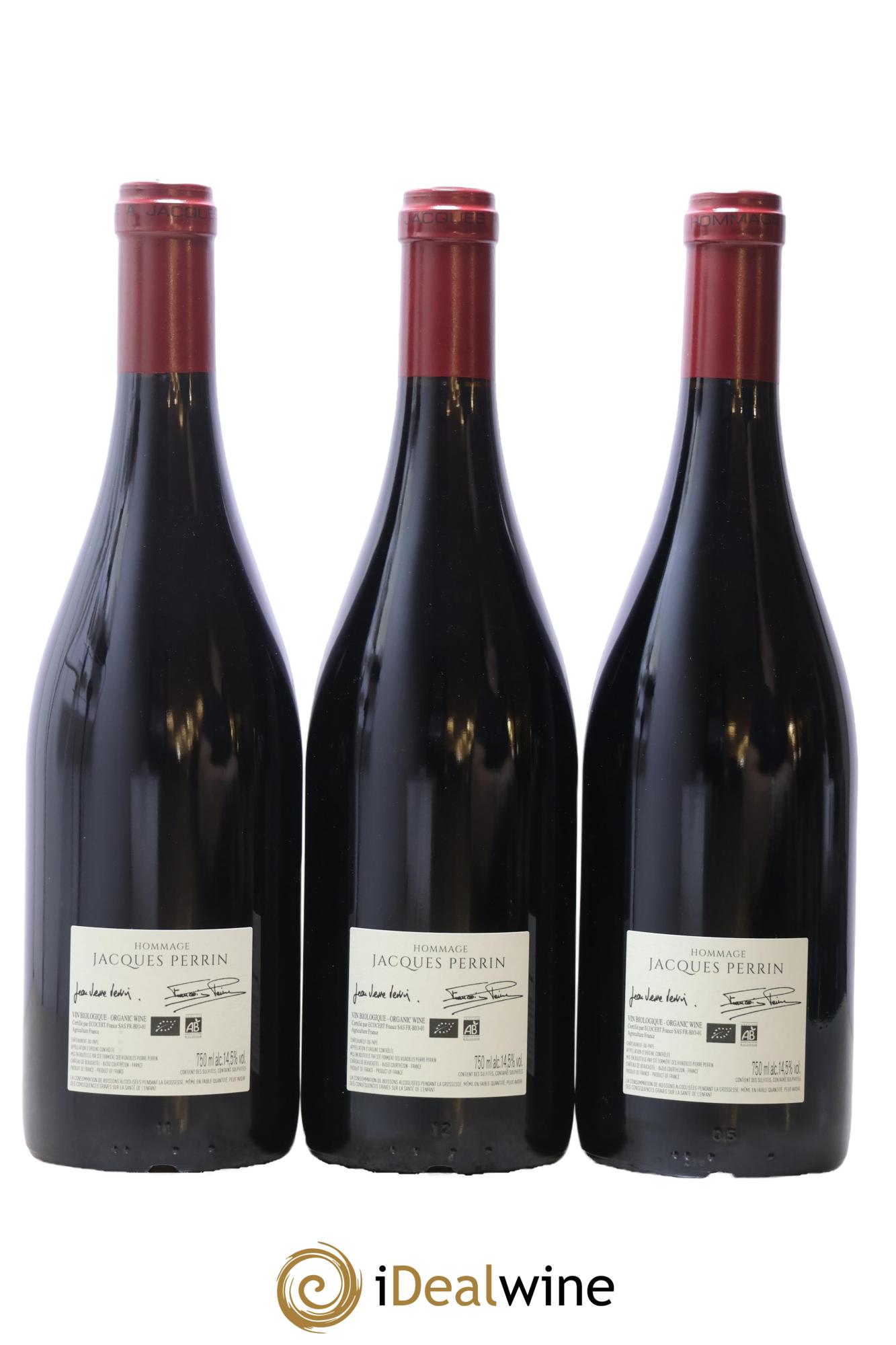 Châteauneuf-du-Pape Château de Beaucastel Hommage à Jacques Perrin Famille Perrin 2022 - Lot de 3 bouteilles - 1