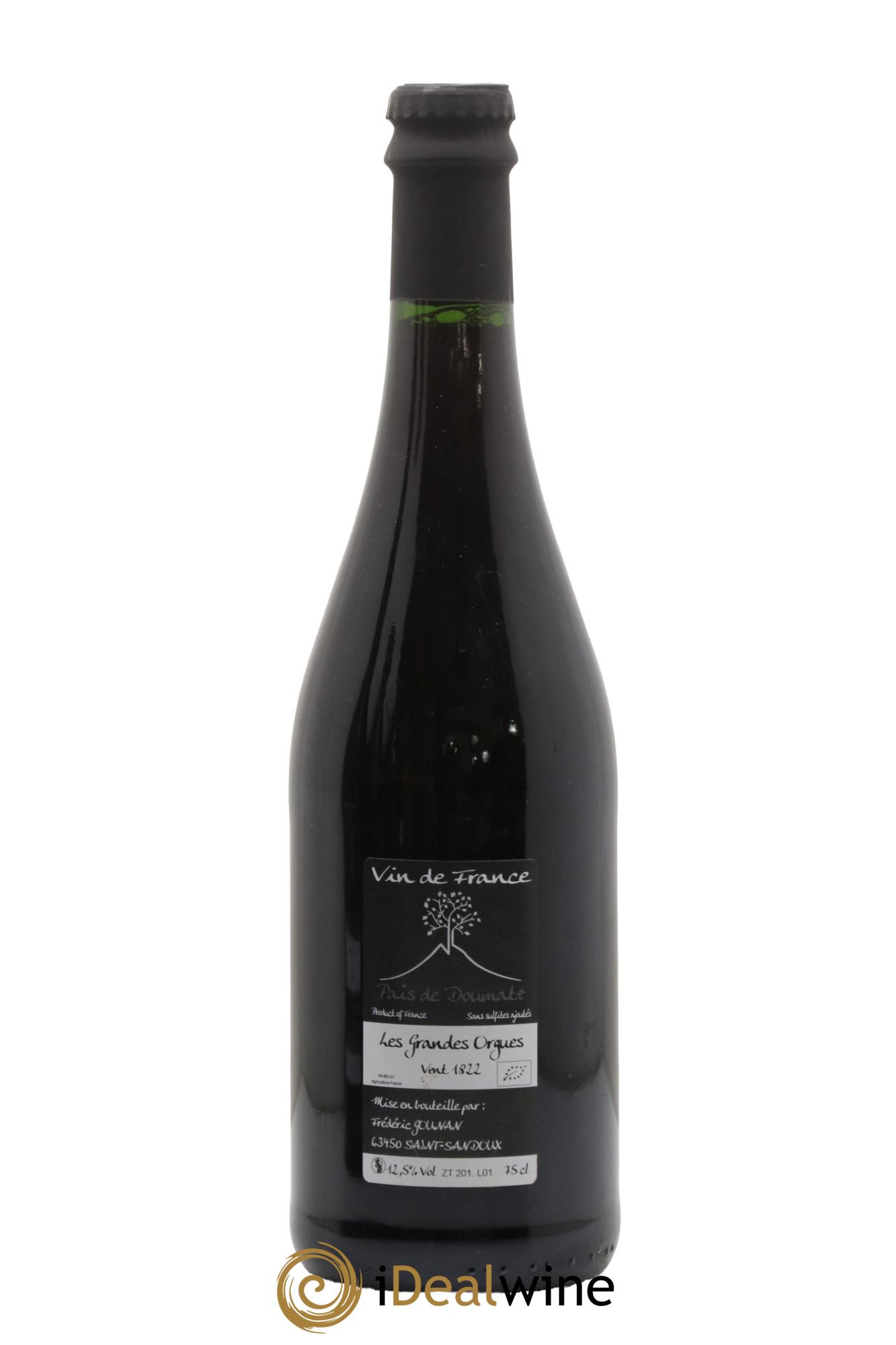 Vin de France Les Grandes Orgues Vignoble de l'Arbre Blanc 2018 - Lot de 1 bouteille - 1