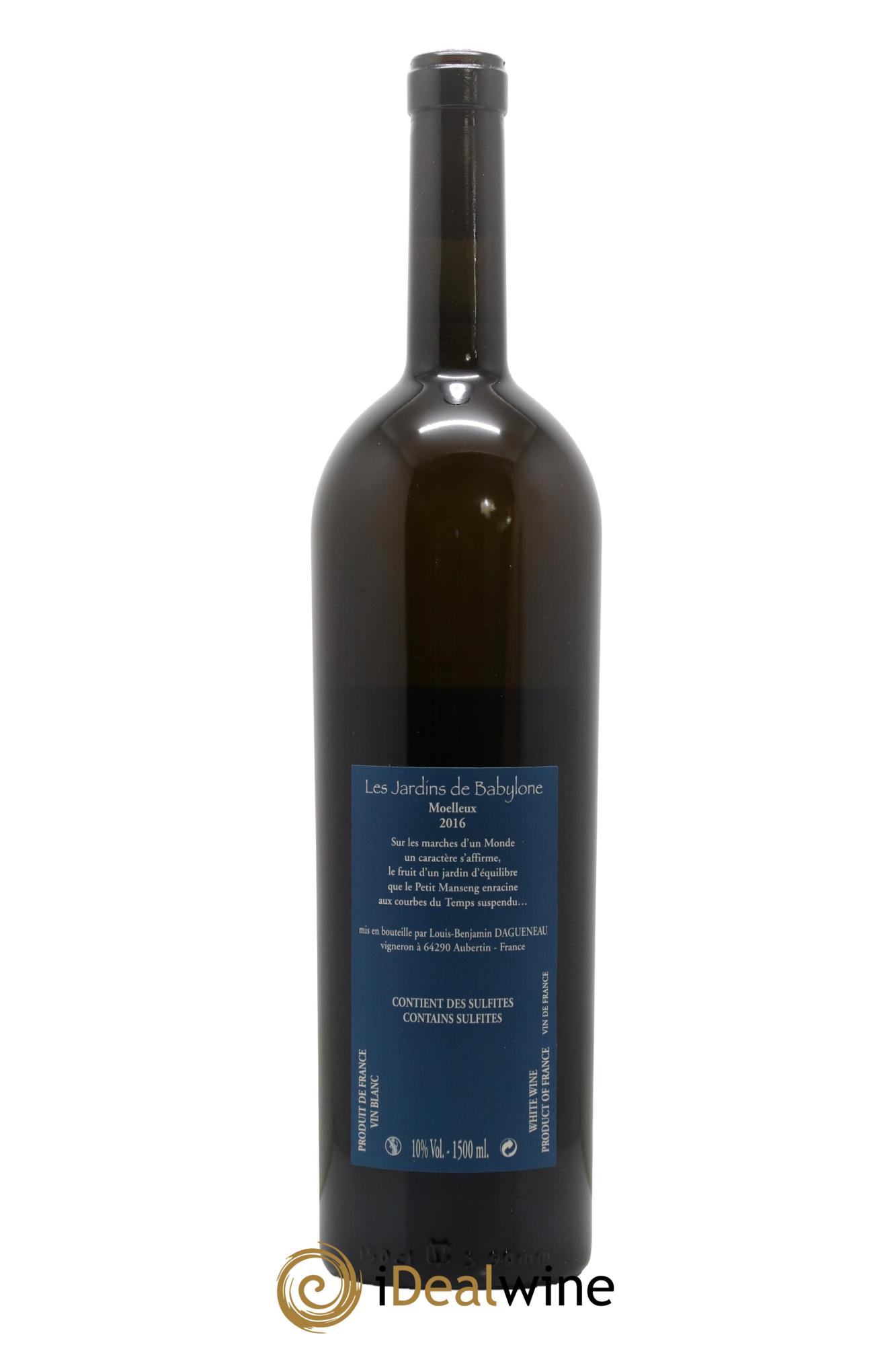 Vin de France (anciennement Jurançon) Jardins de Babylone Didier Dagueneau 2016 - Lot de 1 magnum - 1