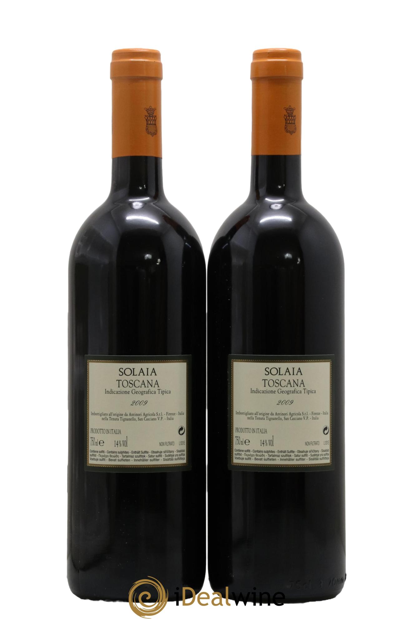 Toscana IGT Solaia Tenuta Tignanello - Marchesi Antinori 2009 - Lot of 2 bottles - 1