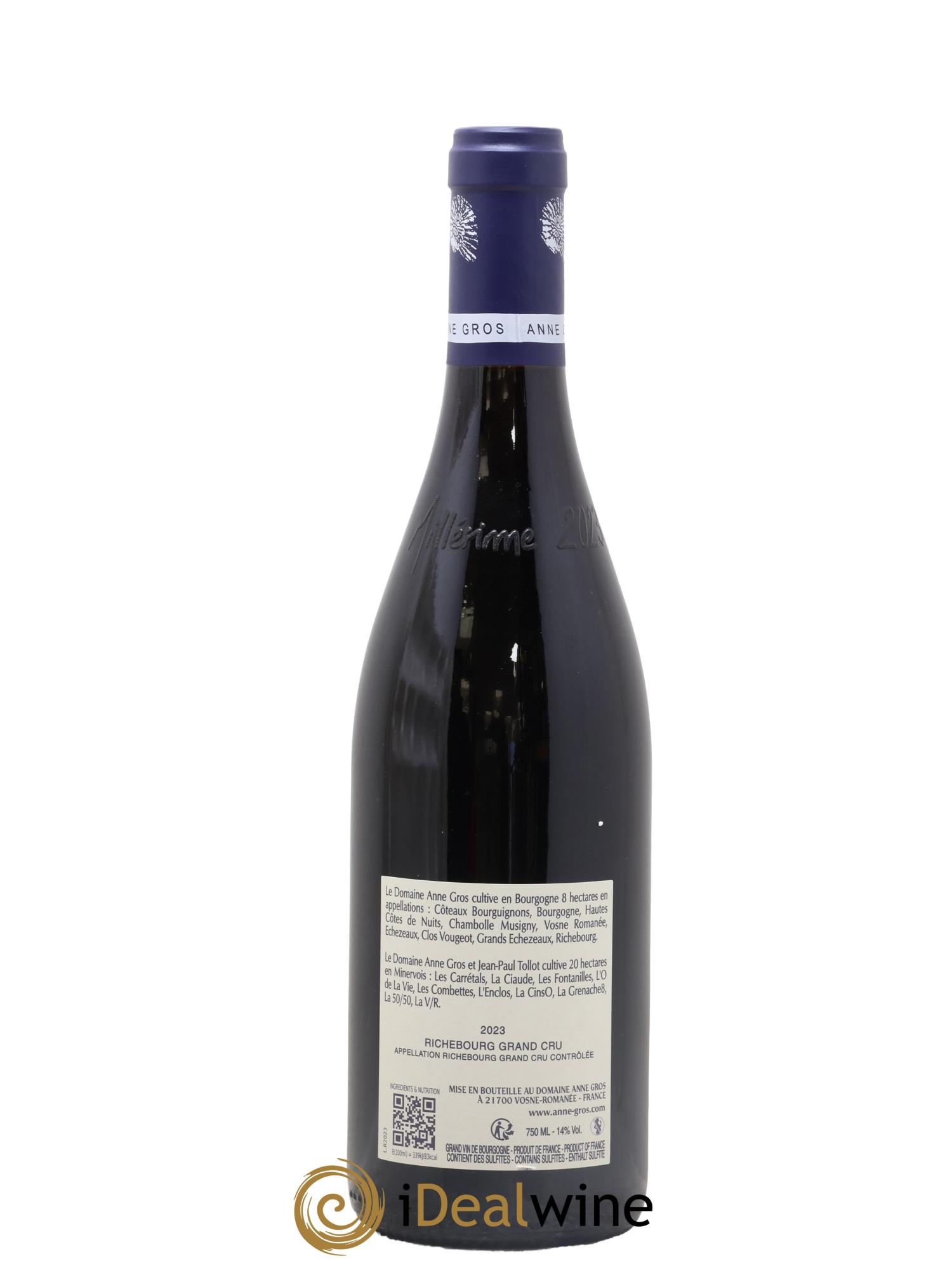 Richebourg Grand Cru Anne Gros 2023 - Lot de 1 bouteille - 1