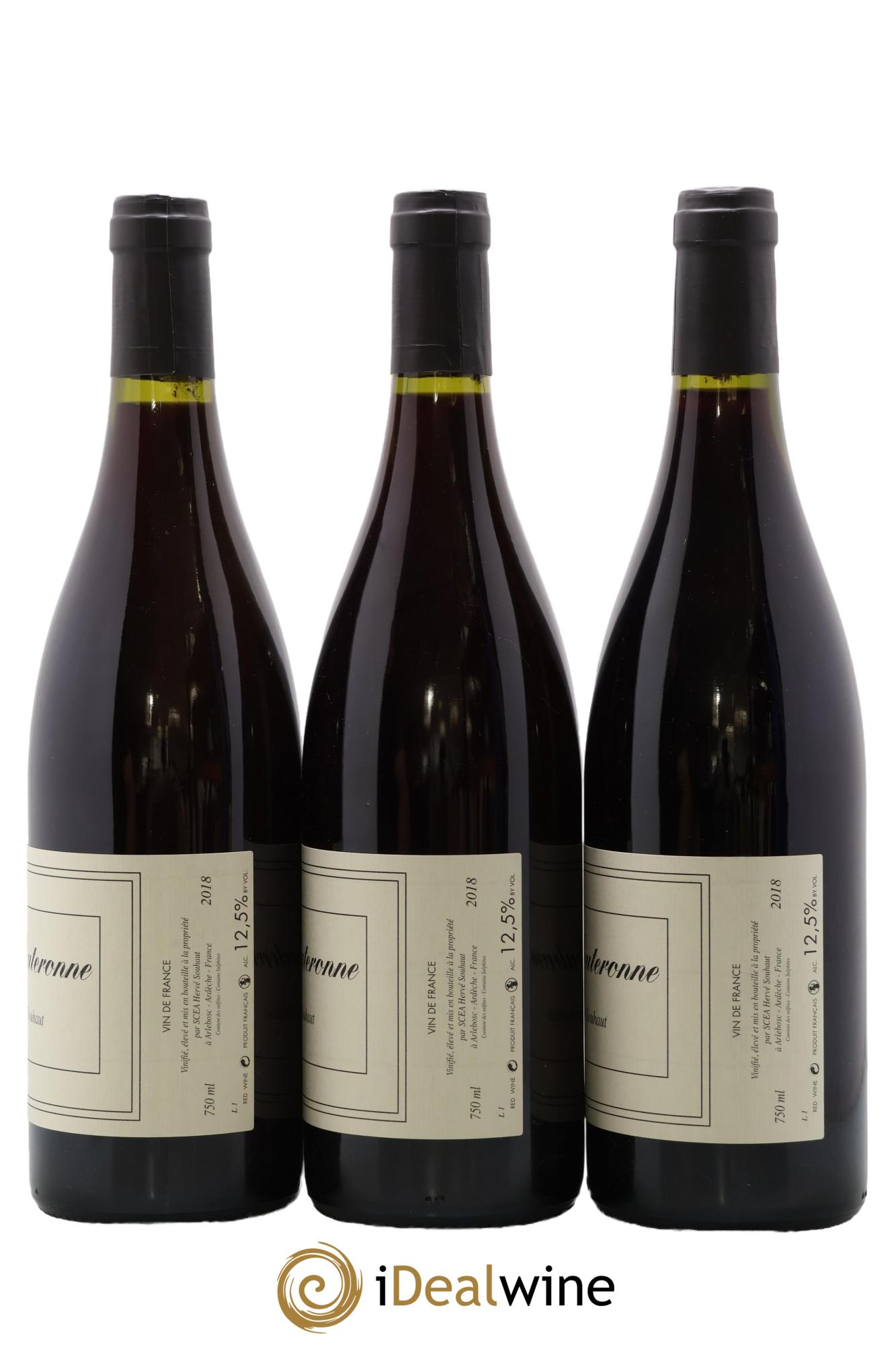 Vin de France La Souteronne Hervé Souhaut - Domaine Romaneaux-Destezet 2018 - Lot of 3 bottles - 1