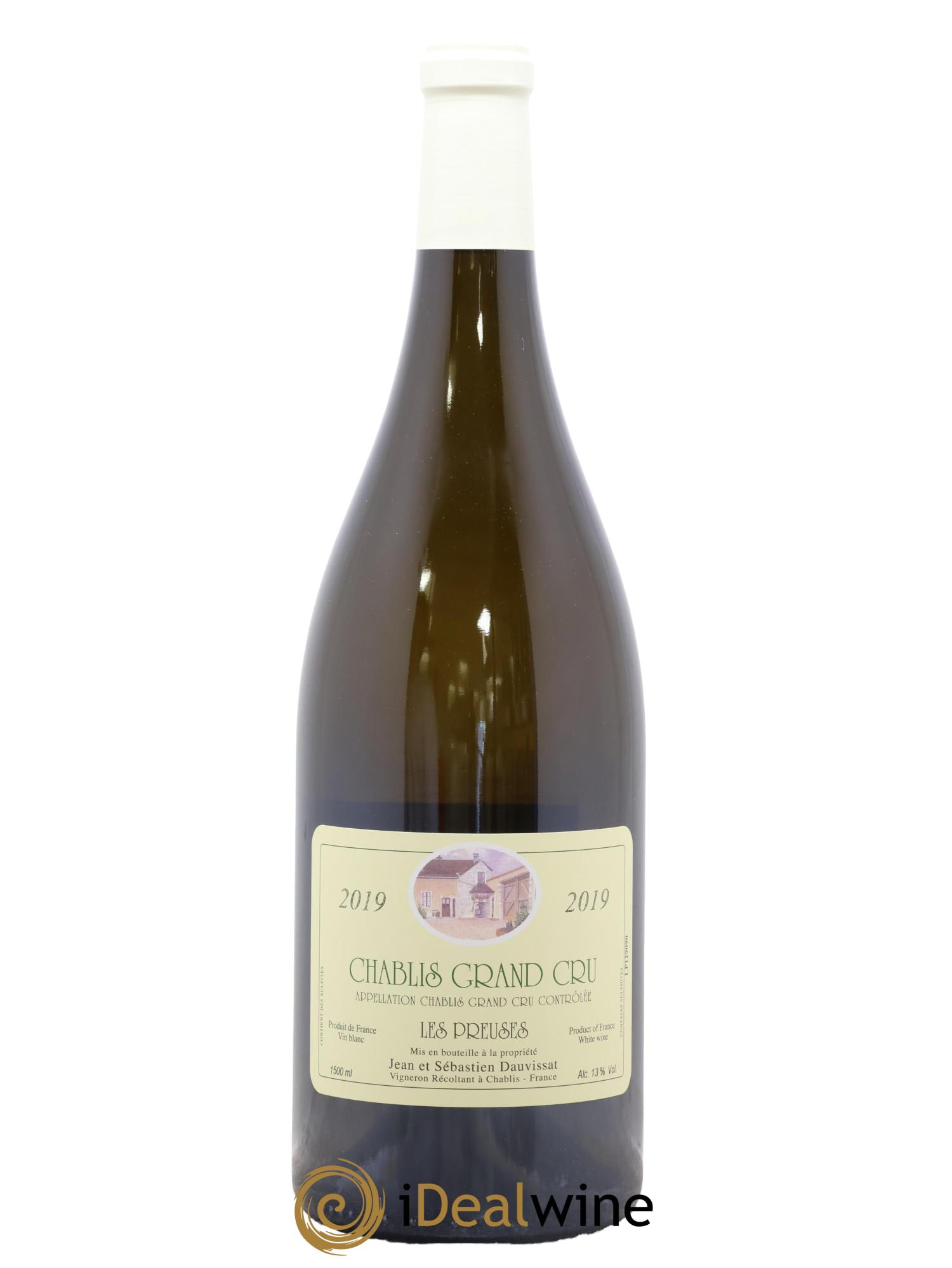 Chablis Grand Cru Les Preuses Jean & Sébastien Dauvissat 2019 - Lote de 1 Magnum - 0