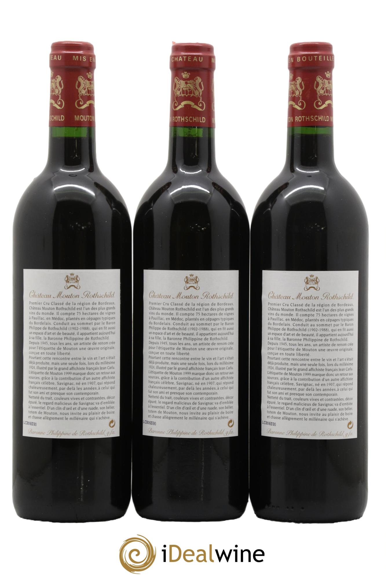 Château Mouton Rothschild 1er Grand Cru Classé 1999 - Lot of 12 bottles - 8