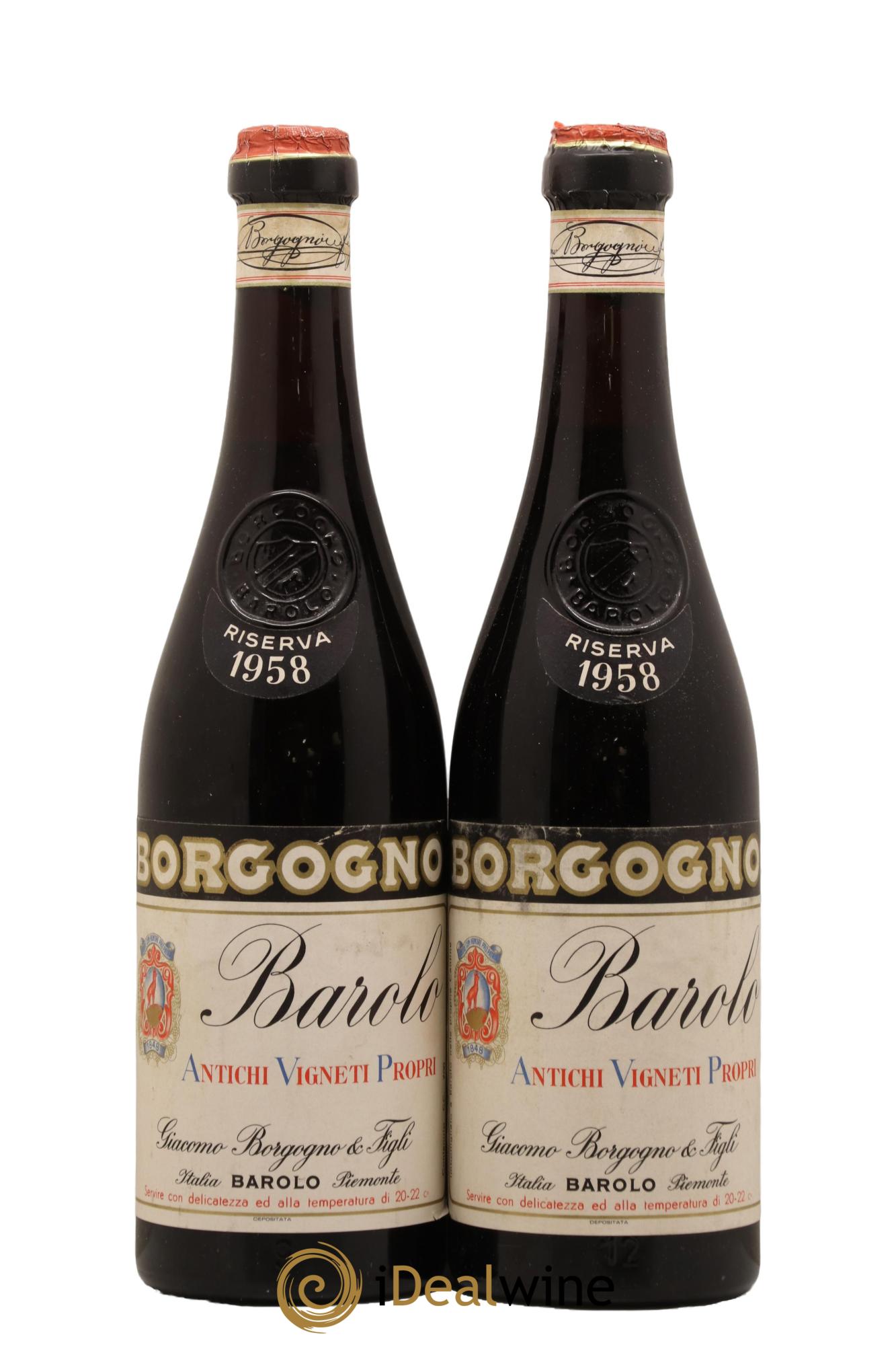 Barolo Riserva Borgogno 1958 - Posten von 2 Flaschen - 0