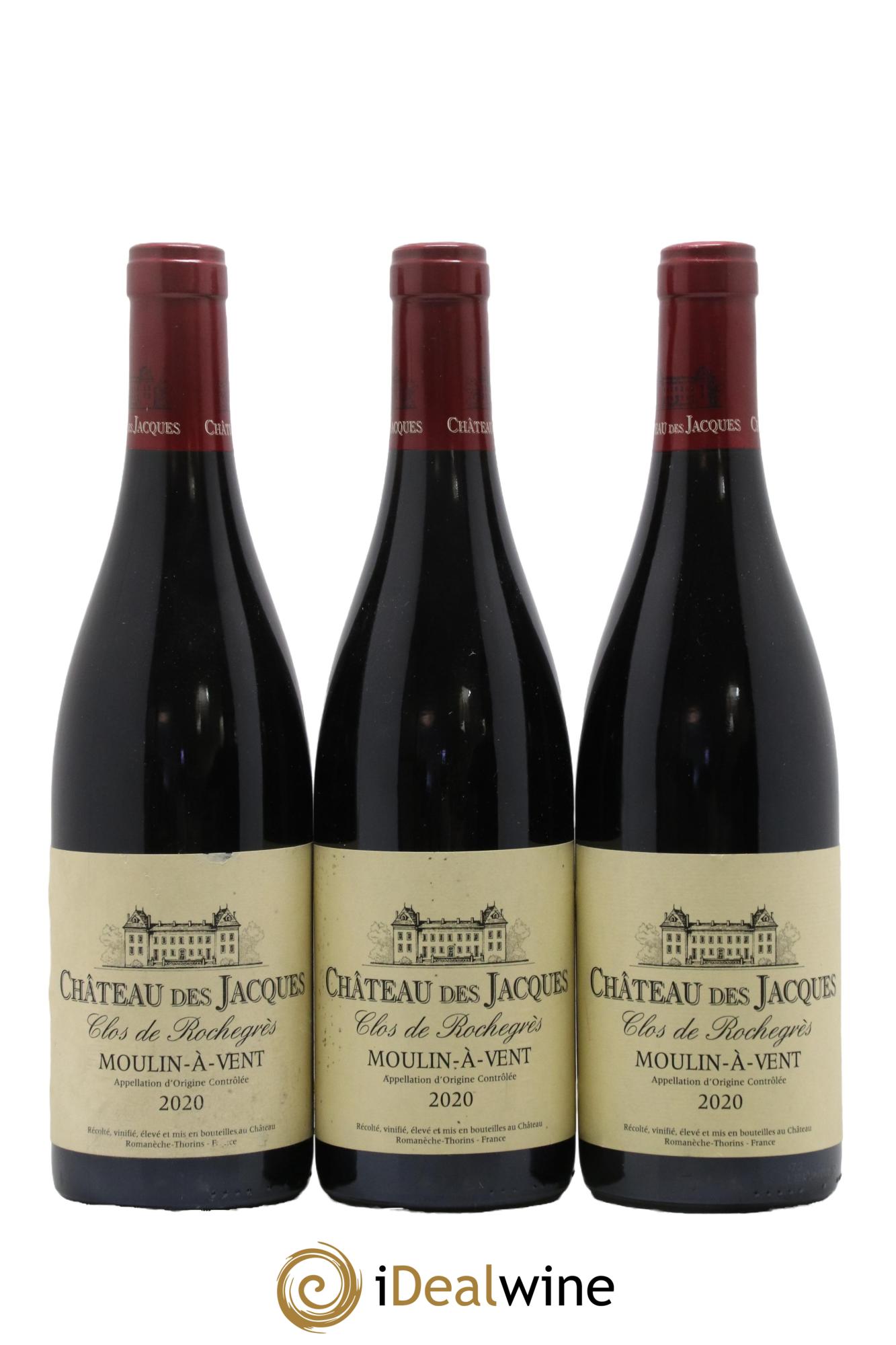 Moulin à Vent Clos de Rochegrès Château des Jacques 2020 - Lot of 3 bottles - 0