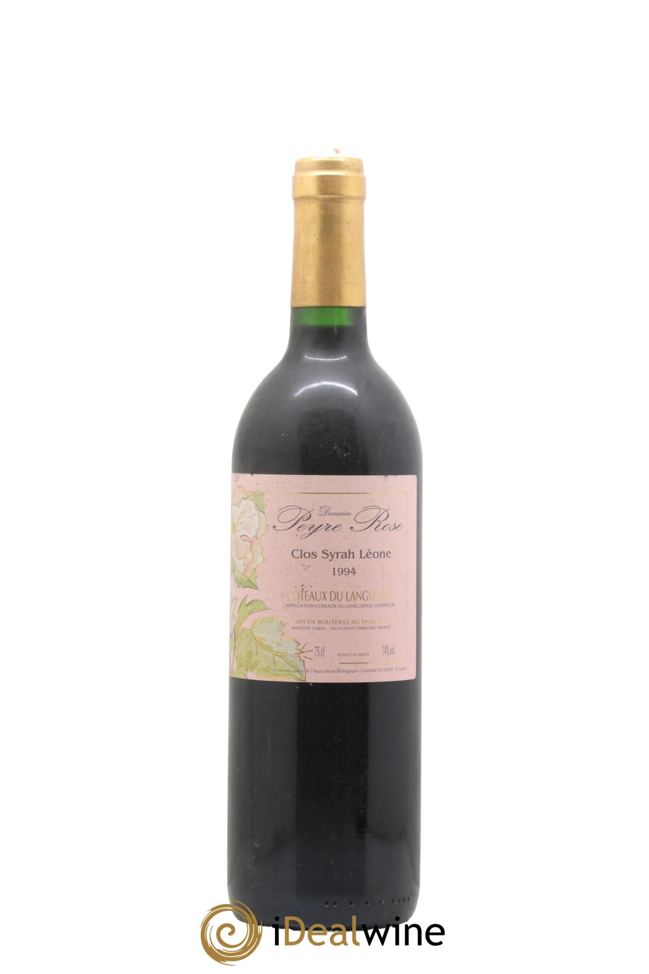 Coteaux du Languedoc Domaine Peyre Rose Belle Léone (anciennement Syrah Léone) Marlène Soria 1994 - Lot of 1 bottle - 0