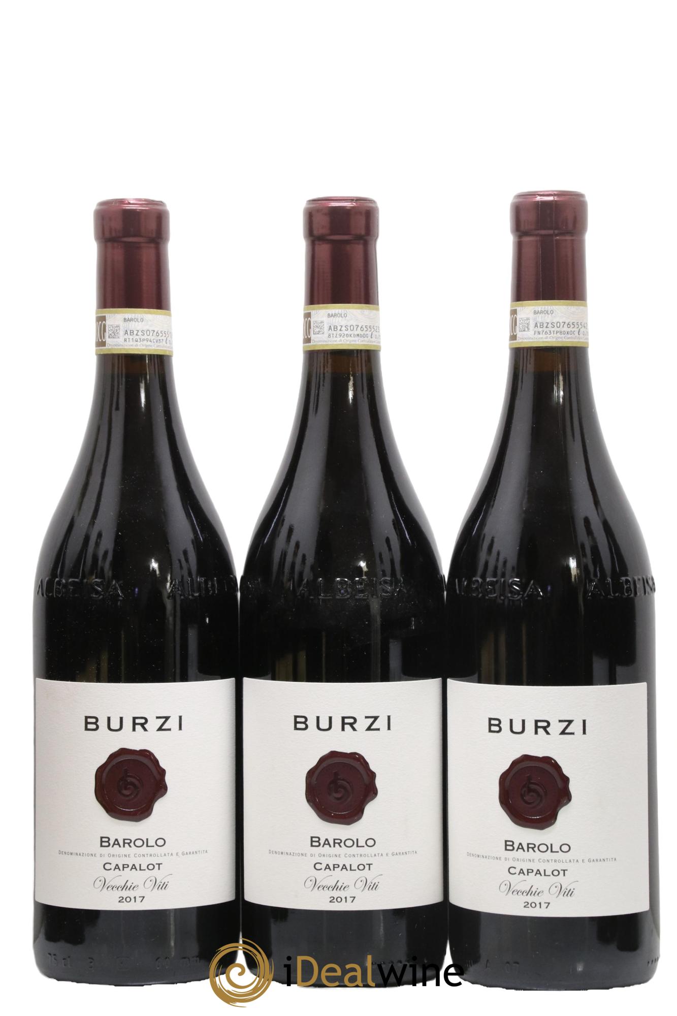 Barolo DOCG Capalot Burzi Vecchie Viti 2017 - Lot de 3 bouteilles - 0
