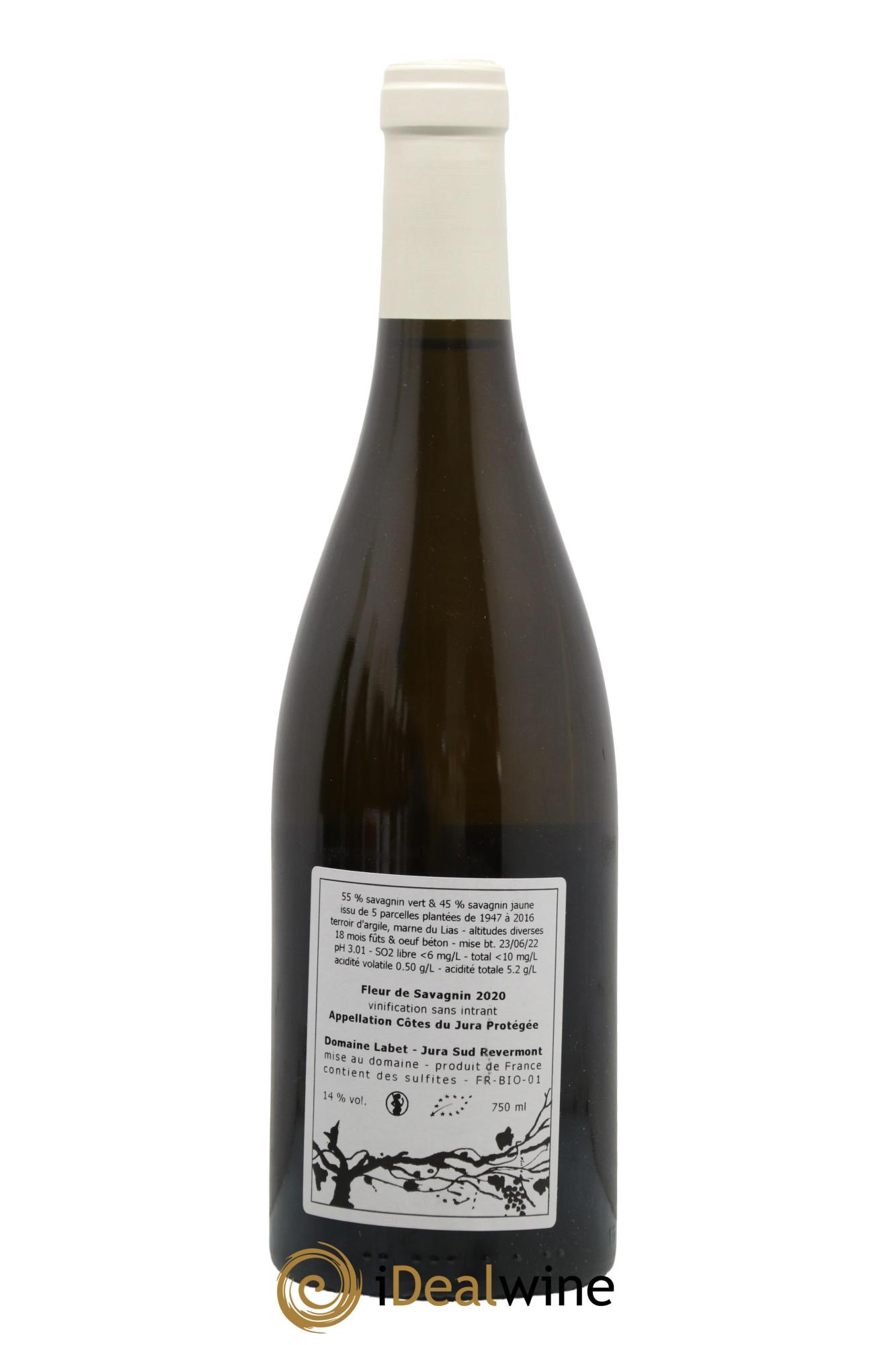 Côtes du Jura Fleur de Savagnin Romain - Julien - Charline Labet 2020 - Lot de 1 bouteille - 1