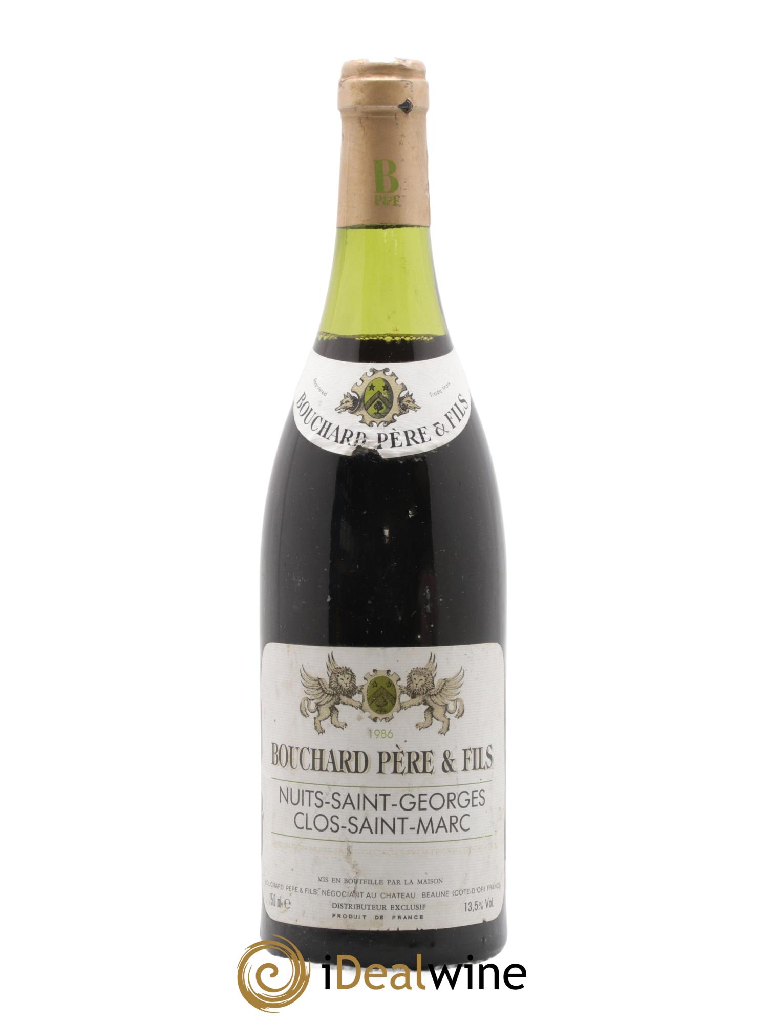 Nuits-Saint-Georges 1er Cru Clos Saint Marc Bouchard Pere & Fils 1986 - Lot de 1 bouteille - 0