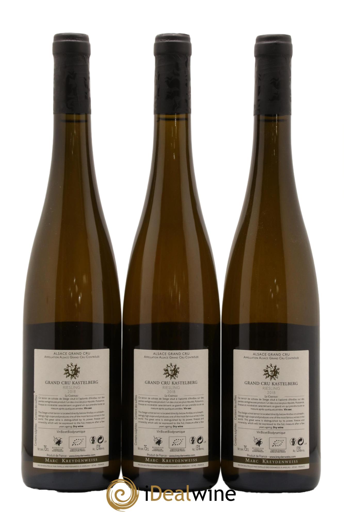 Alsace Riesling Grand Cru Kastelberg Marc Kreydenweiss 2018 - Lot de 3 bouteilles - 1