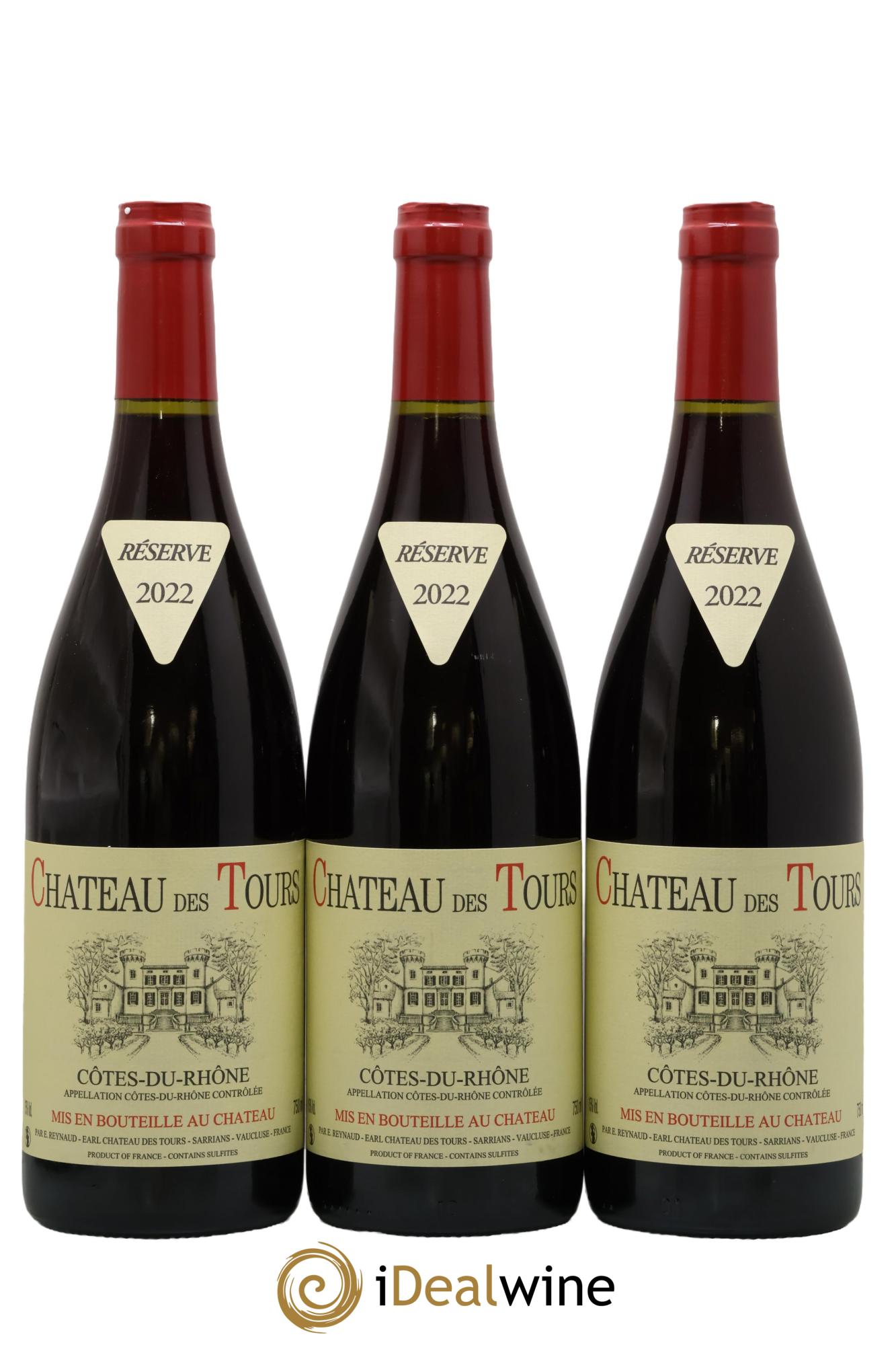 Côtes-du-Rhône Château des Tours Emmanuel Reynaud 2022 - Lotto di 3 bottiglie - 0