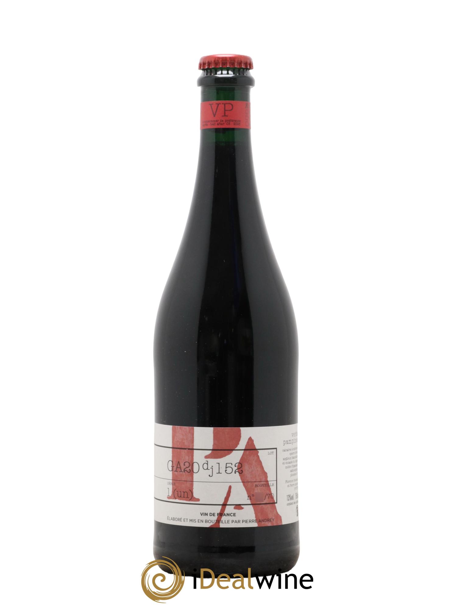 Vin de France Verba Pampinea Gamay Florence Bouleaux et Pierre Andrey 2020 - Lot de 1 bouteille - 0