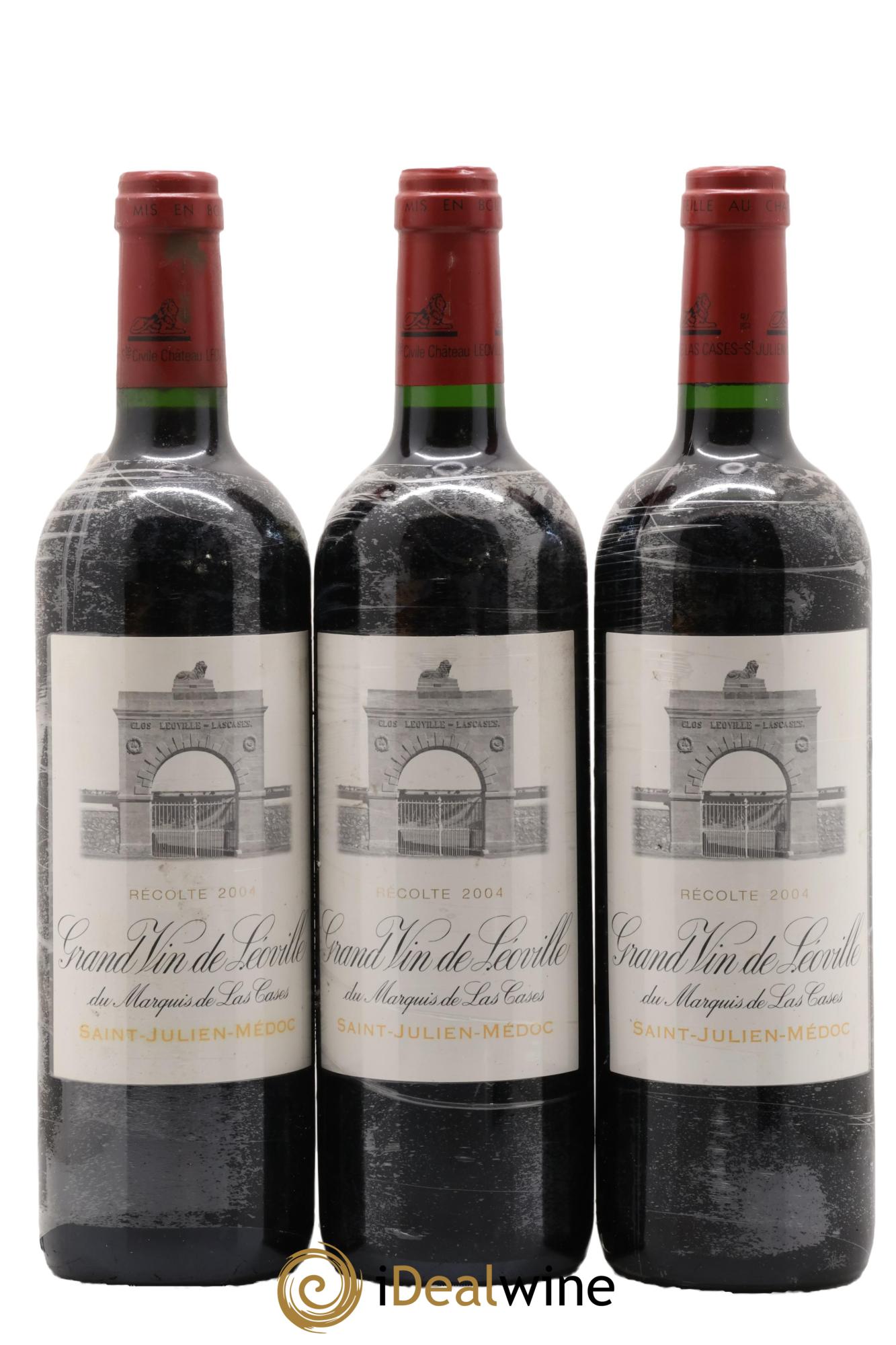 Château Léoville Las Cases 2ème Grand Cru Classé 2004 - Lot de 3 bouteilles - 0