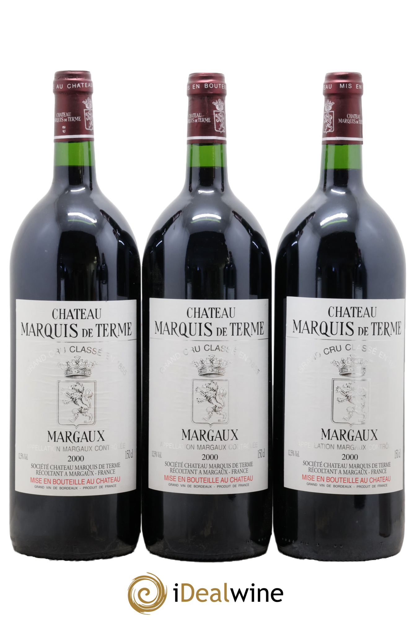 Château Marquis de Terme 4ème Grand Cru Classé 2000 - Lot of 3 magnums - 0