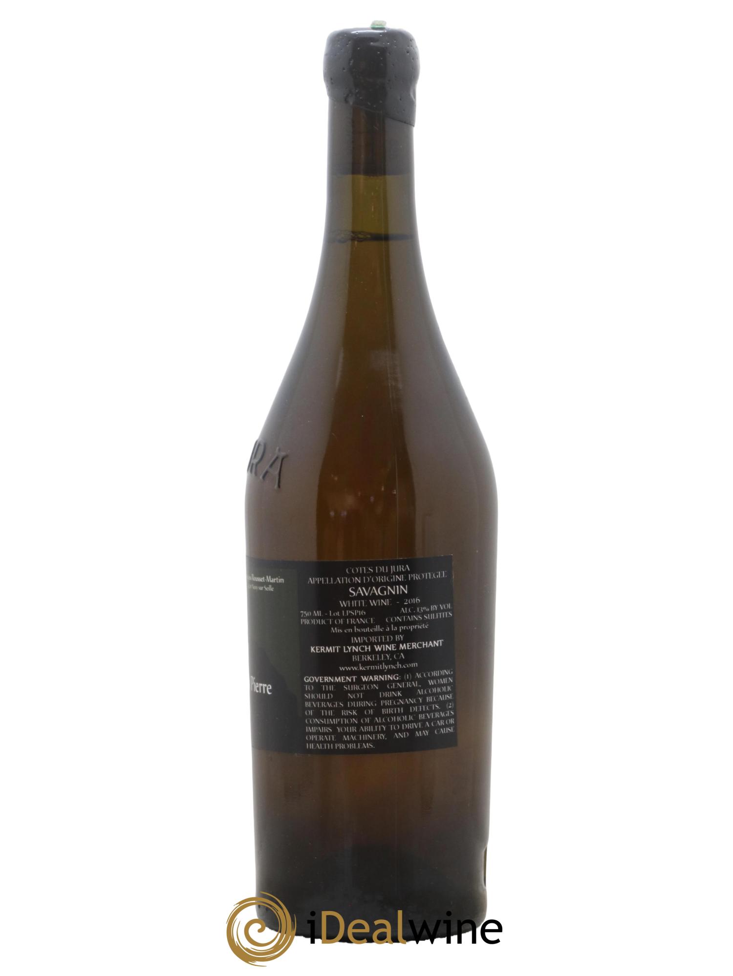 Côtes du Jura Savagnin Puits Saint-Pierre François Rousset Martin 2016 - Lot de 1 bouteille - 1