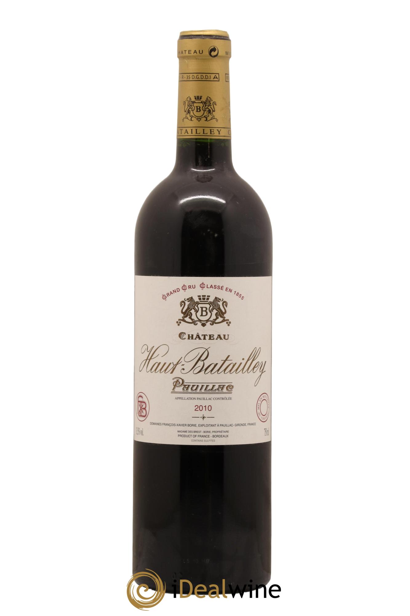 Château Haut Batailley 5ème Grand Cru Classé 2010 - Lot de 1 bouteille - 0