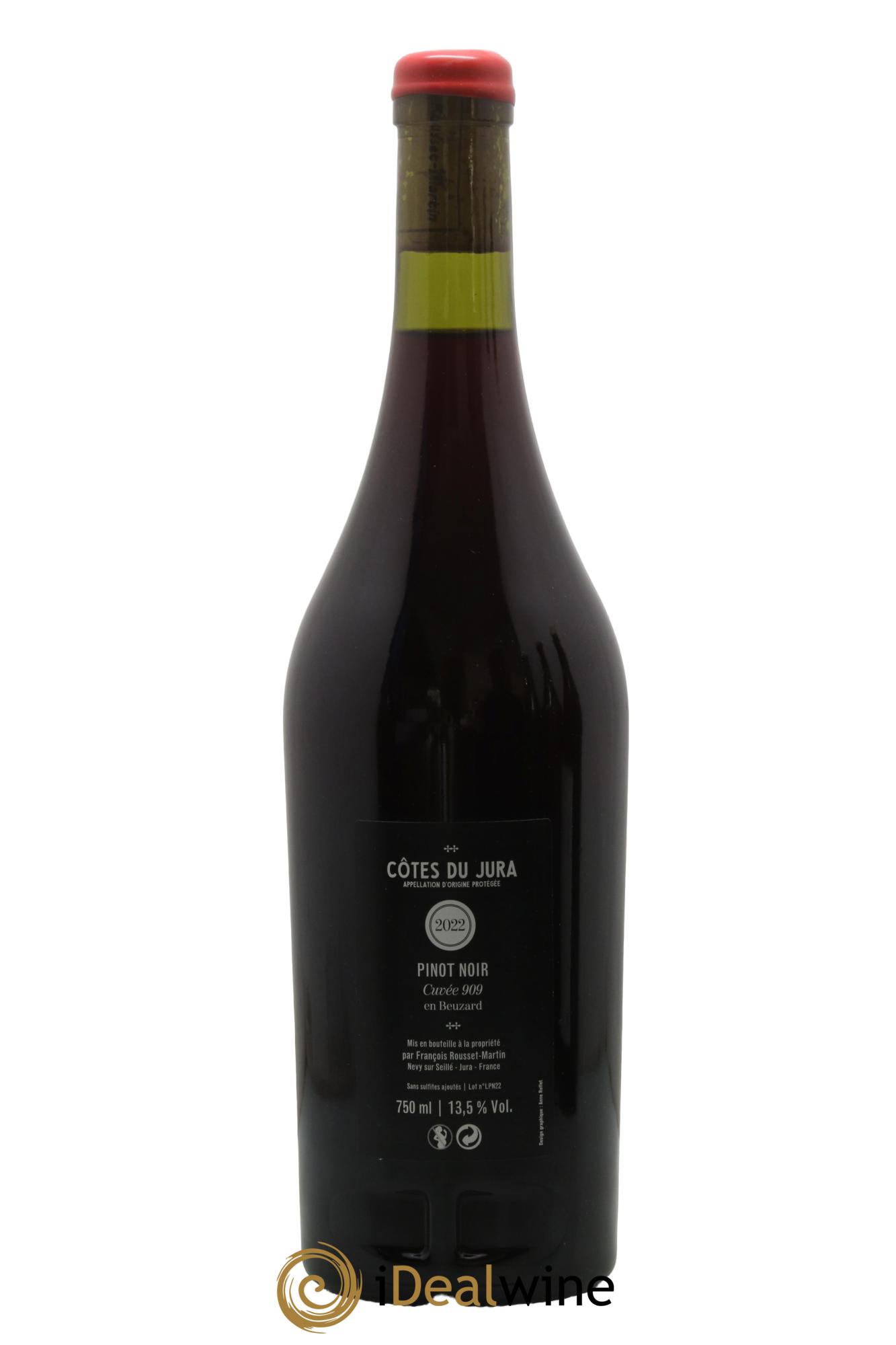 Côtes du Jura Pinot noir En Beuzard 909 François Rousset Martin 2022 - Lot of 1 bottle - 1