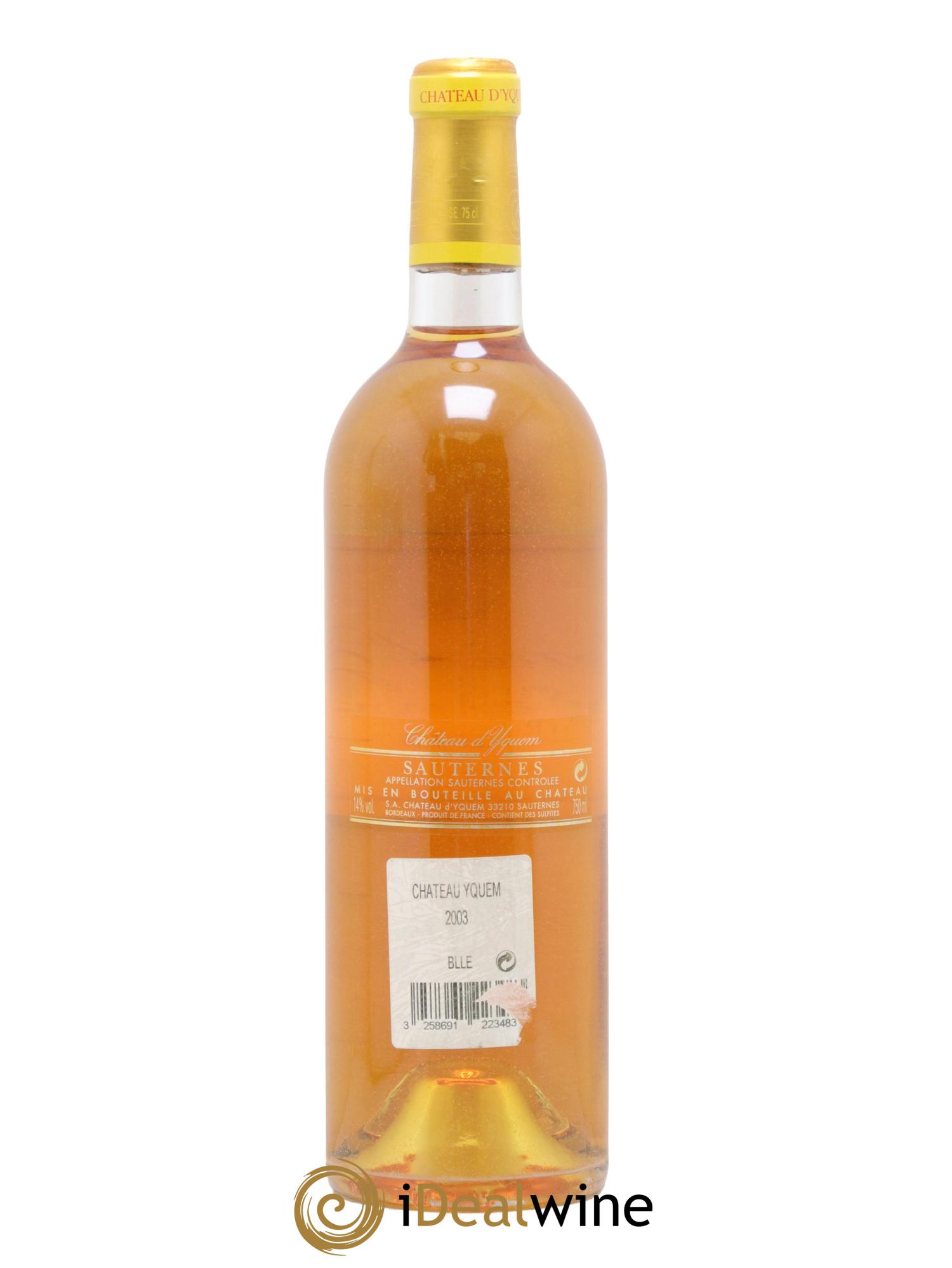 Château d' Yquem 1er Cru Classé Supérieur 2003 - Lotto di 1 bottiglia - 1