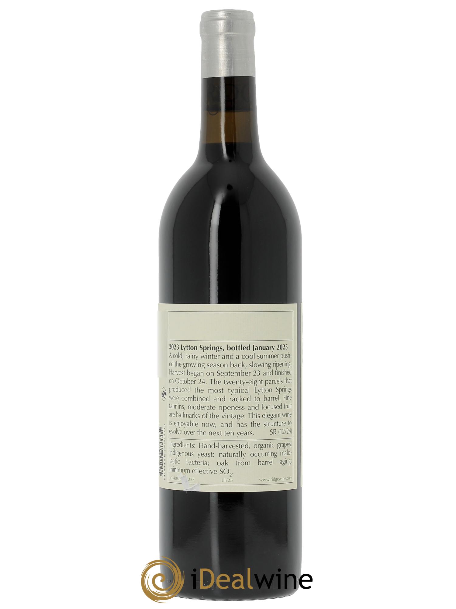 Dry Creek Valley Lytton Springs Ridge Vineyards  2023 - Lot of 1 bottle - 1