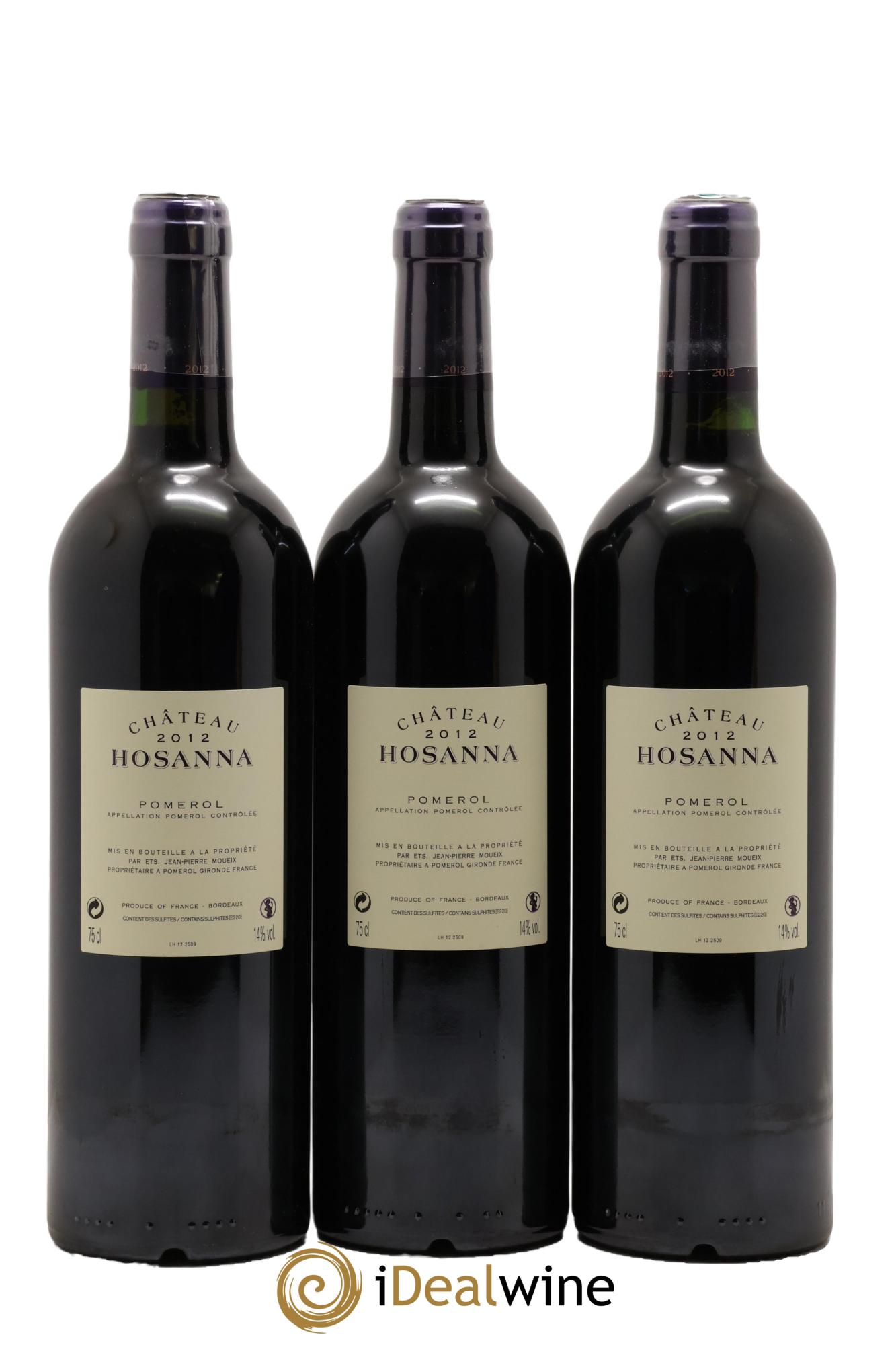 Château Hosanna 2012 - Lot de 3 bouteilles - 1