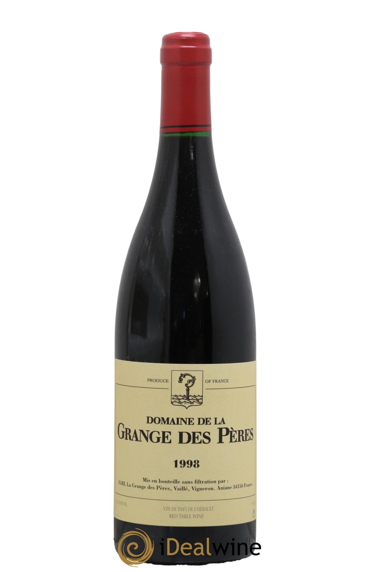 IGP Pays d'Hérault Grange des Pères Laurent Vaillé 1998 - Lot of 1 bottle - 0