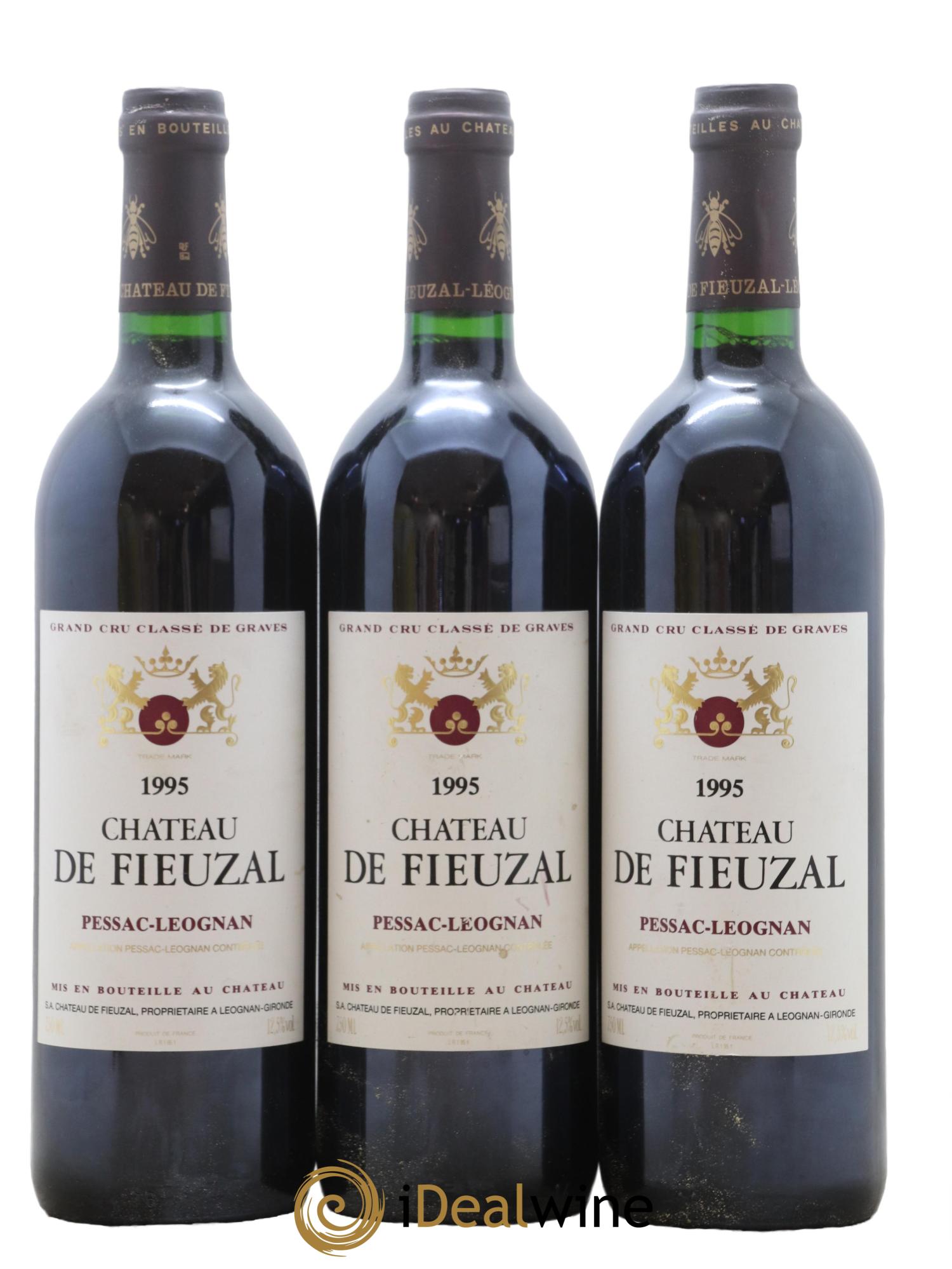 Château de Fieuzal Cru Classé de Graves 1995 - Lot de 3 bouteilles - 0