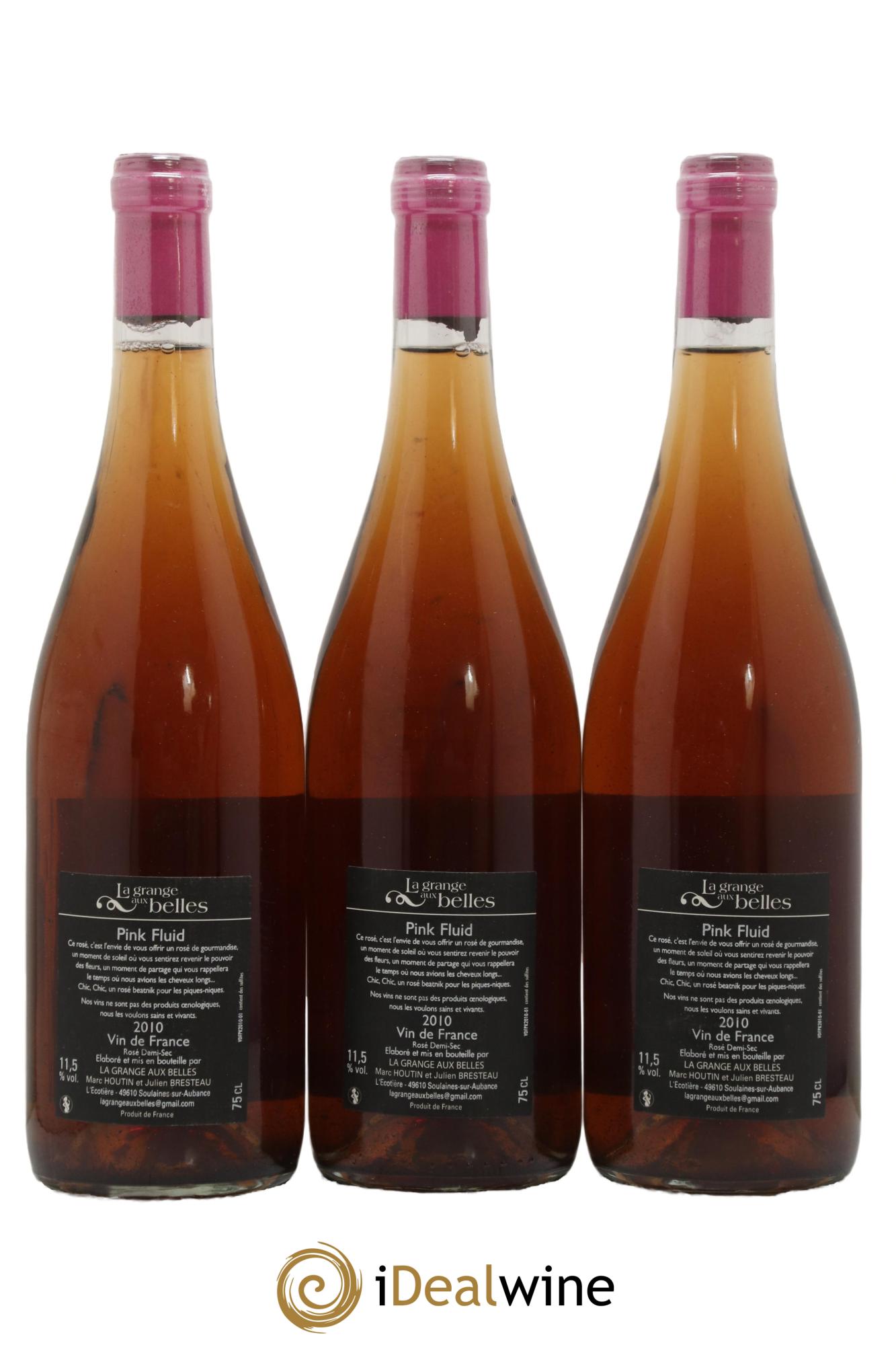 Vin de France Pink Fluid La Grange aux Belles 2010 - Lot de 3 bouteilles - 1