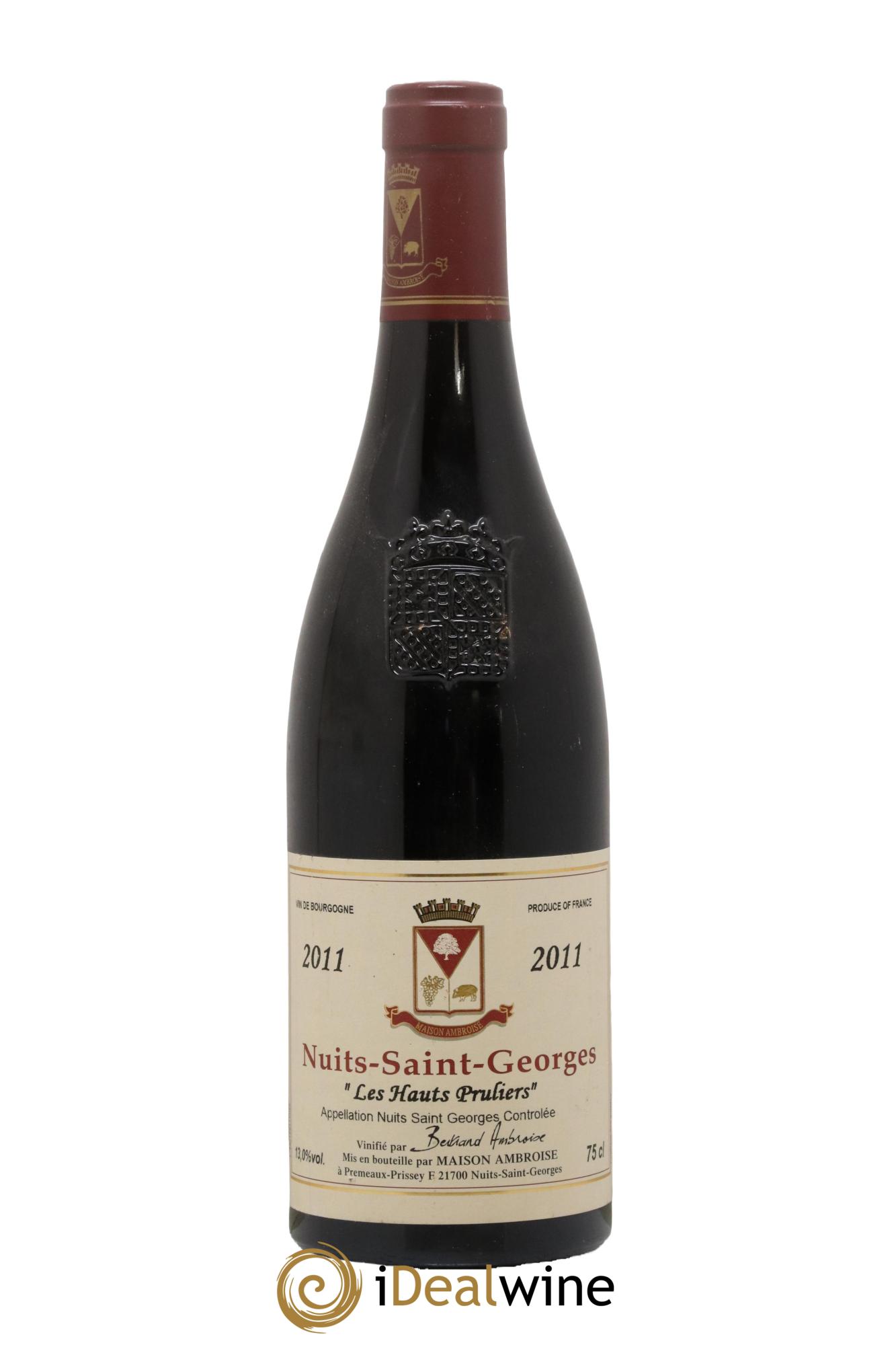 Nuits-Saint-Georges Les Hauts Pruliers Ambroise 2011 - Lot de 1 bouteille - 0