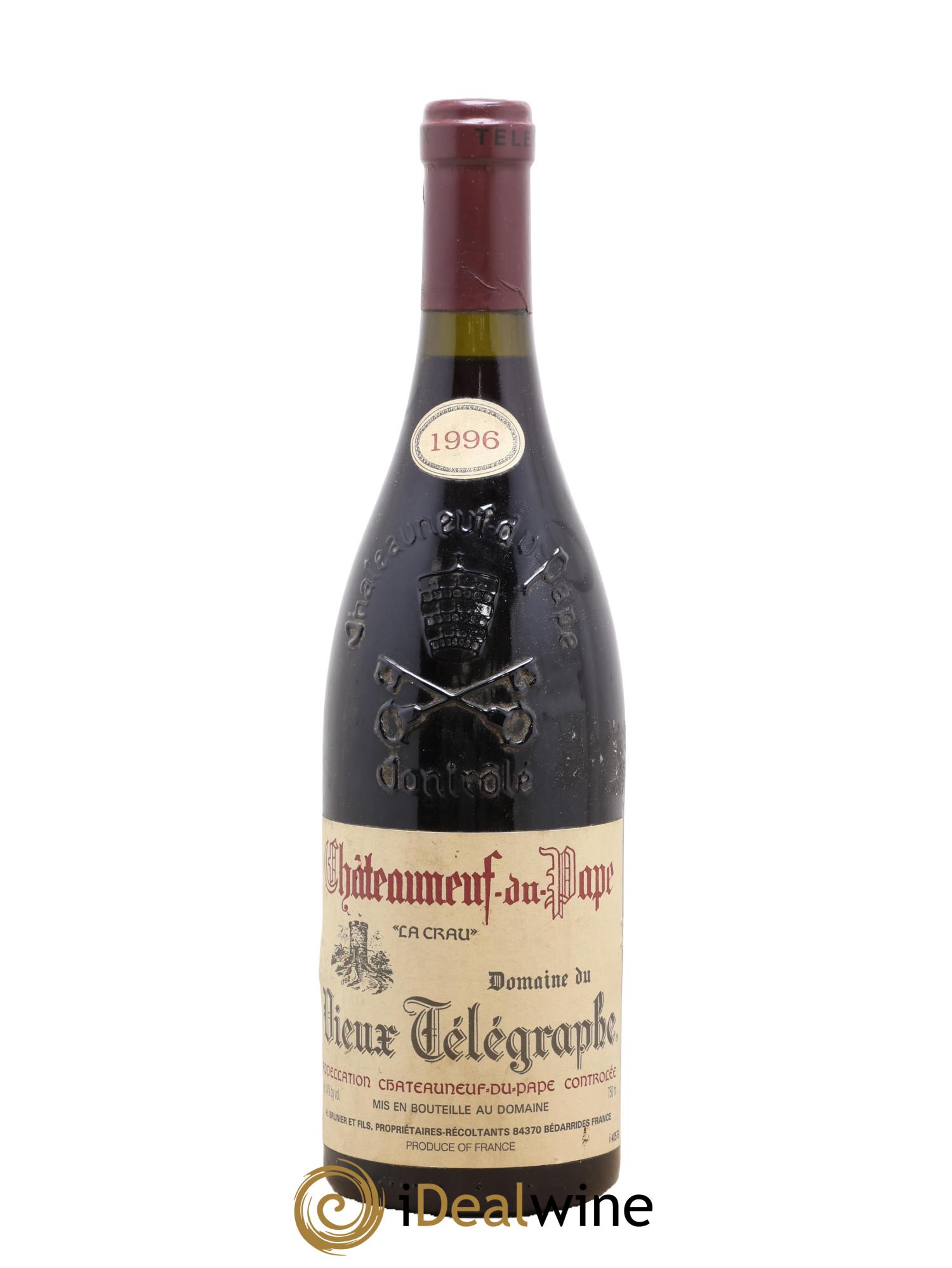 Châteauneuf-du-Pape Vieux Télégraphe (Domaine du) Vignobles Brunier 1996 - Posten von 1 Flasche - 0