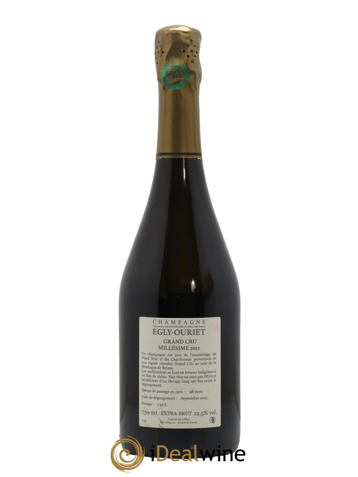 Ambonnay Vieilles Vignes Brut Millésimé Egly-Ouriet 2012 - Lot de 1 bouteille - 1