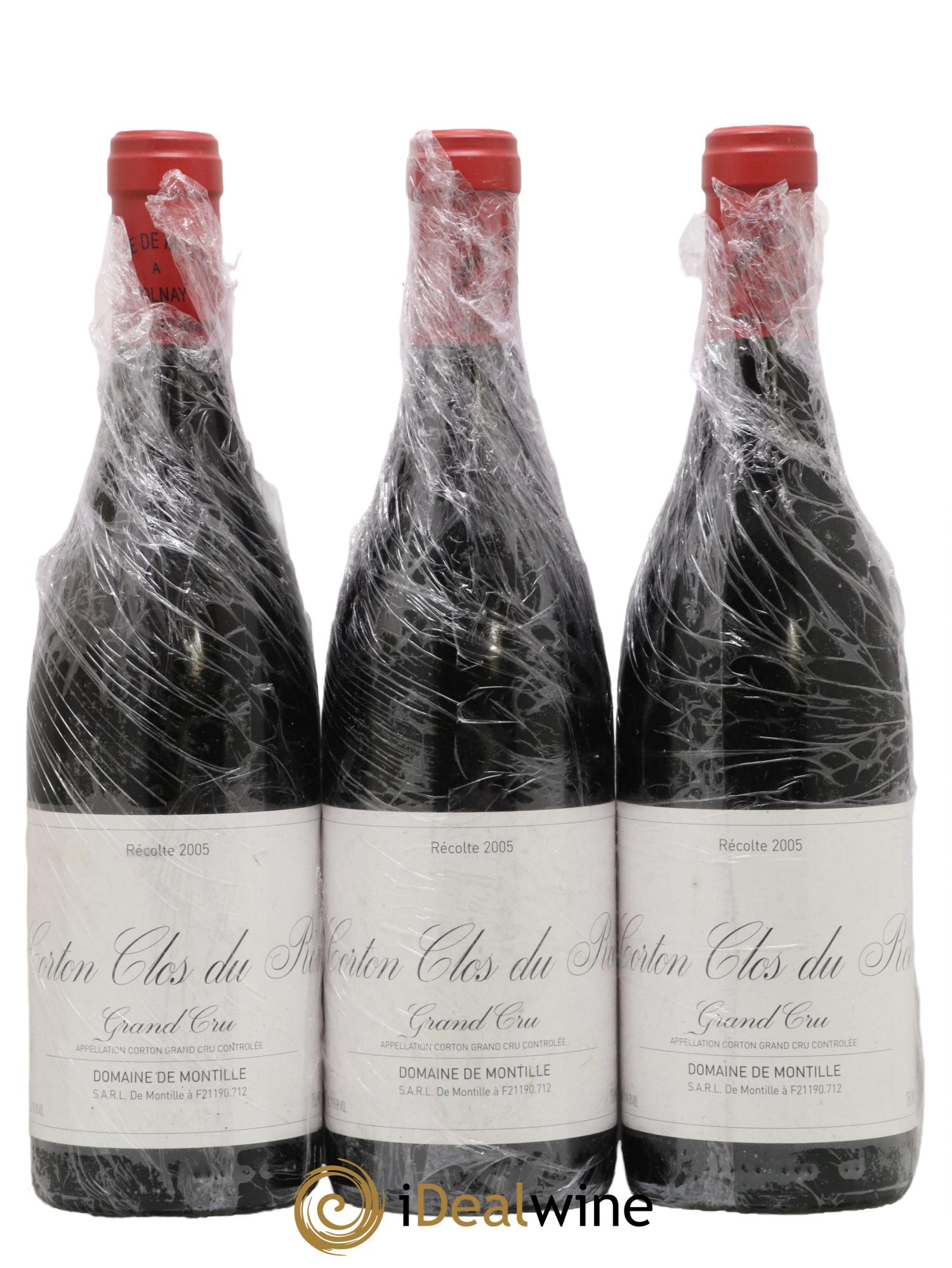 Corton Grand Cru Clos du Roi De Montille (Domaine) 2005 - Lot de 3 bouteilles - 0