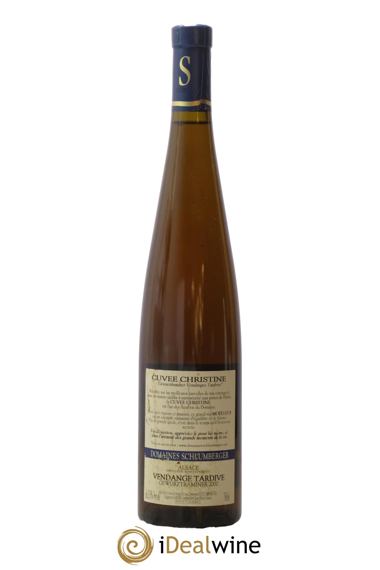 Gewurztraminer Vendanges Tardives  Cuvée Christine Schlumberger 2000 - Posten von 1 Flasche - 1
