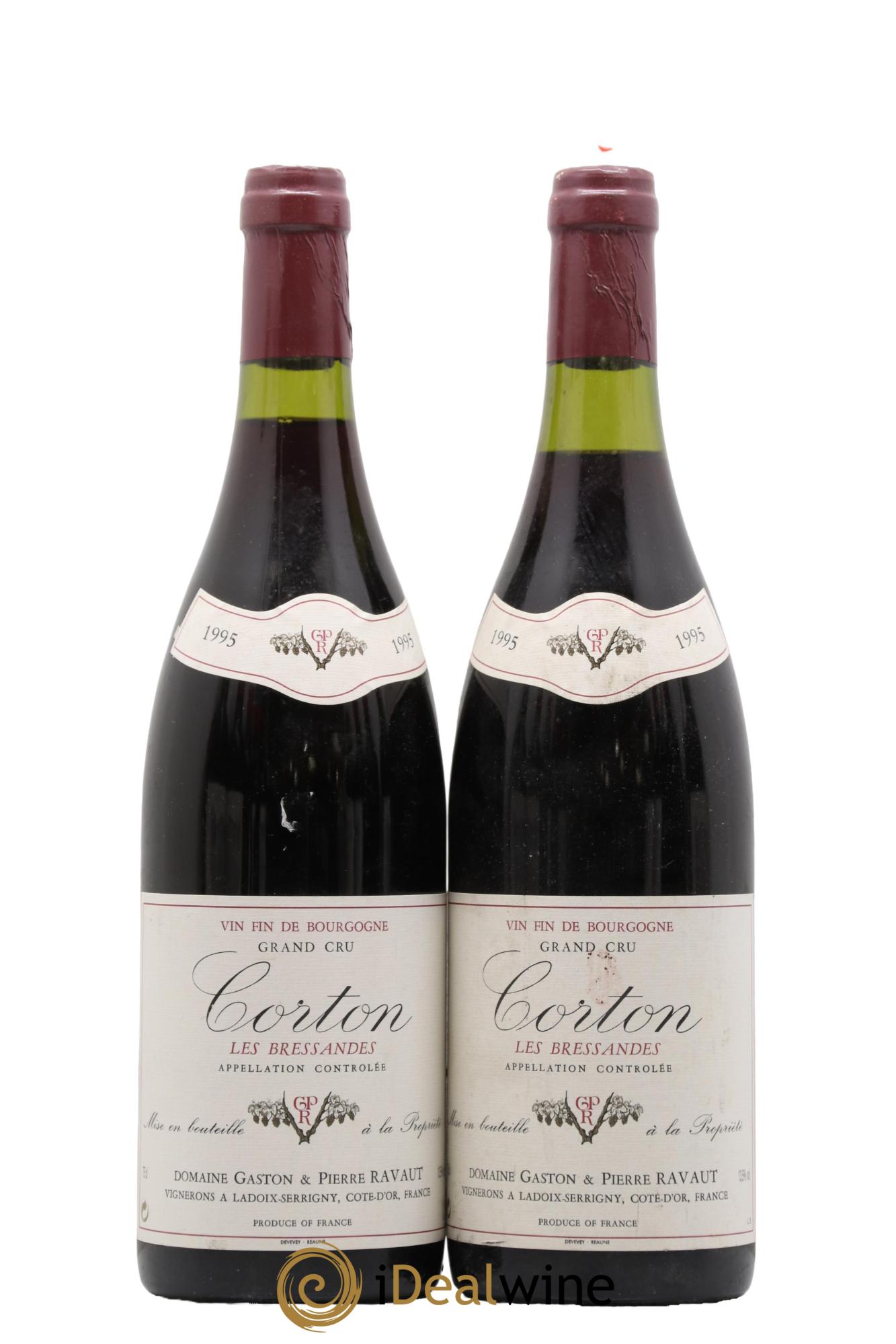 Corton Grand Cru Les Bressandes Gaston et Pierre Ravaut 1995 - Lot de 2 bouteilles - 0