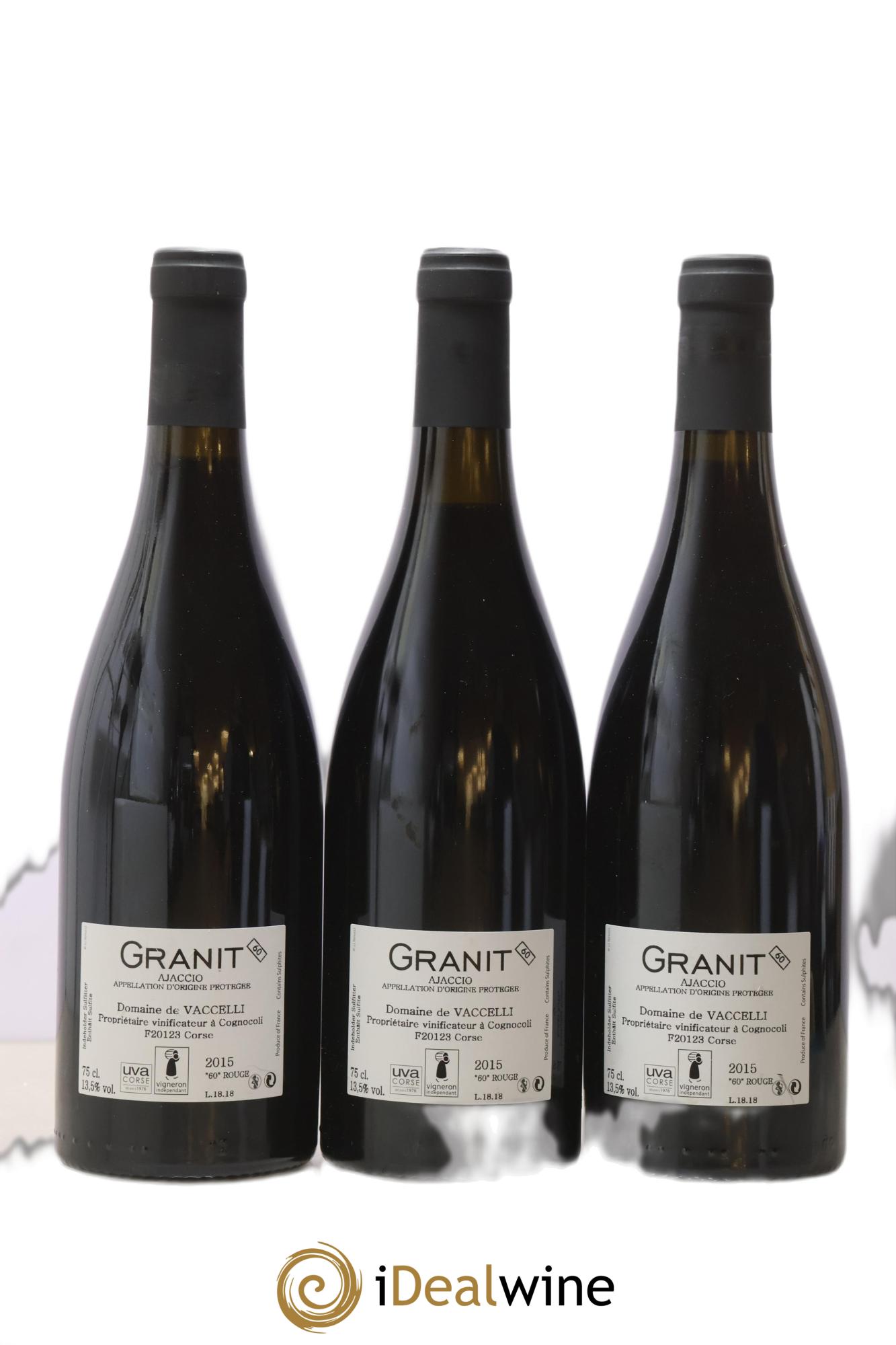 Ajaccio Granit 60 Vaccelli 2015 - Lot de 3 bouteilles - 1