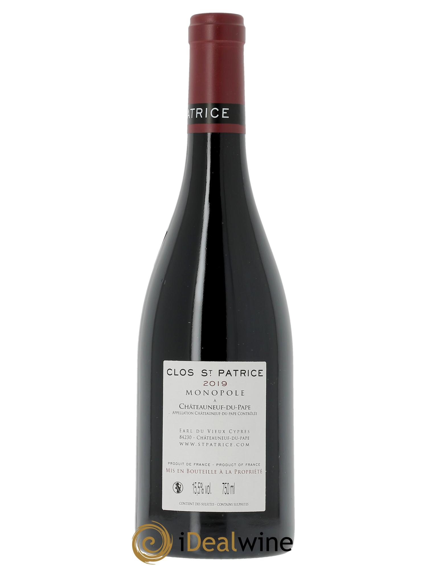 Châteauneuf-du-Pape Clos Saint-Patrice  2019 - Lot de 1 bouteille - 1