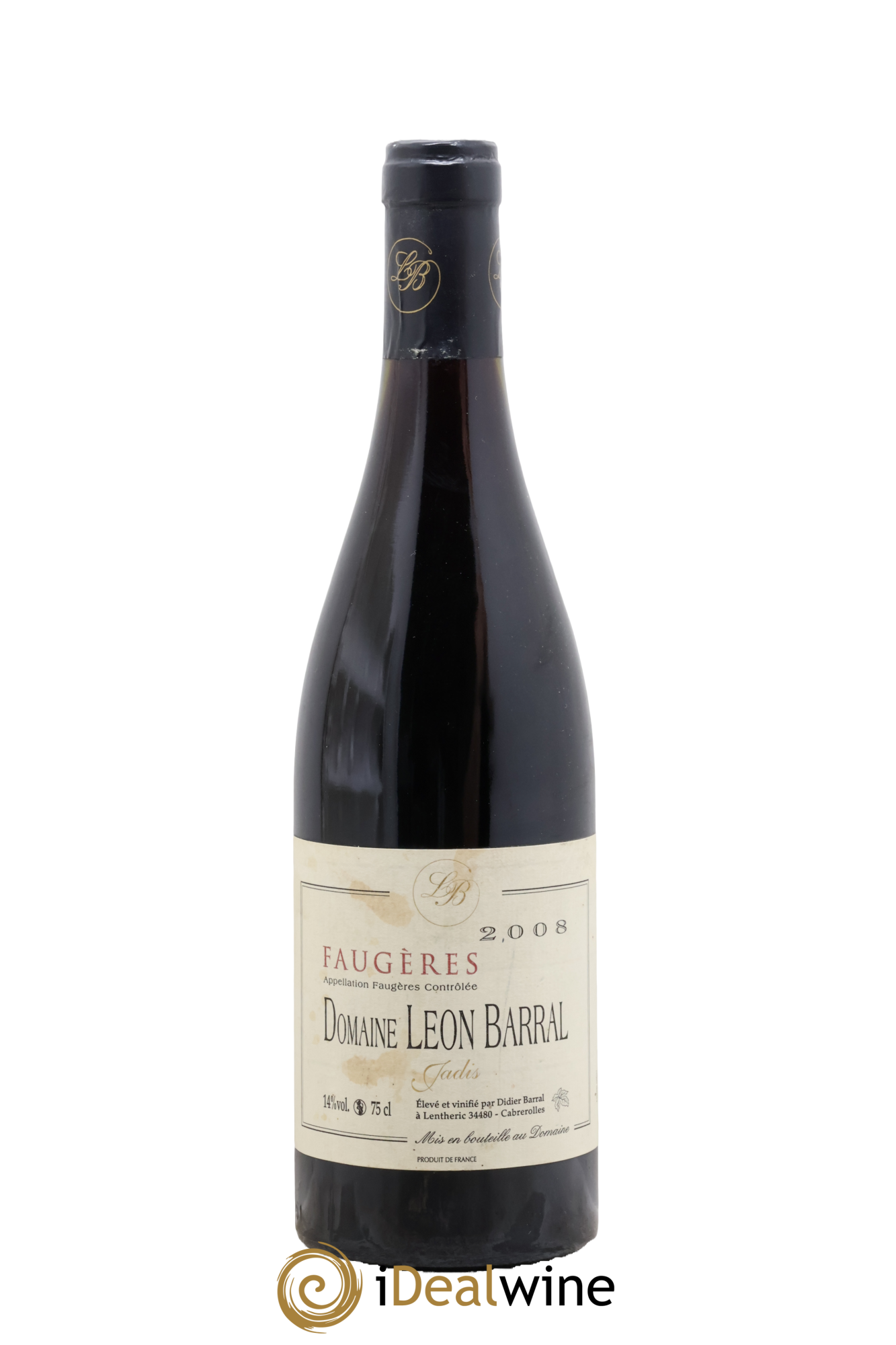 Faugères Jadis Domaine Léon Barral 2008 - Lot de 1 bouteille - 0