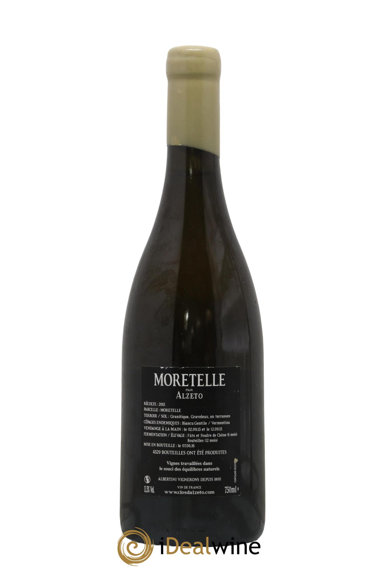 Vin de France Moretelle Alzeto 2015 - Lot de 1 bouteille - 1