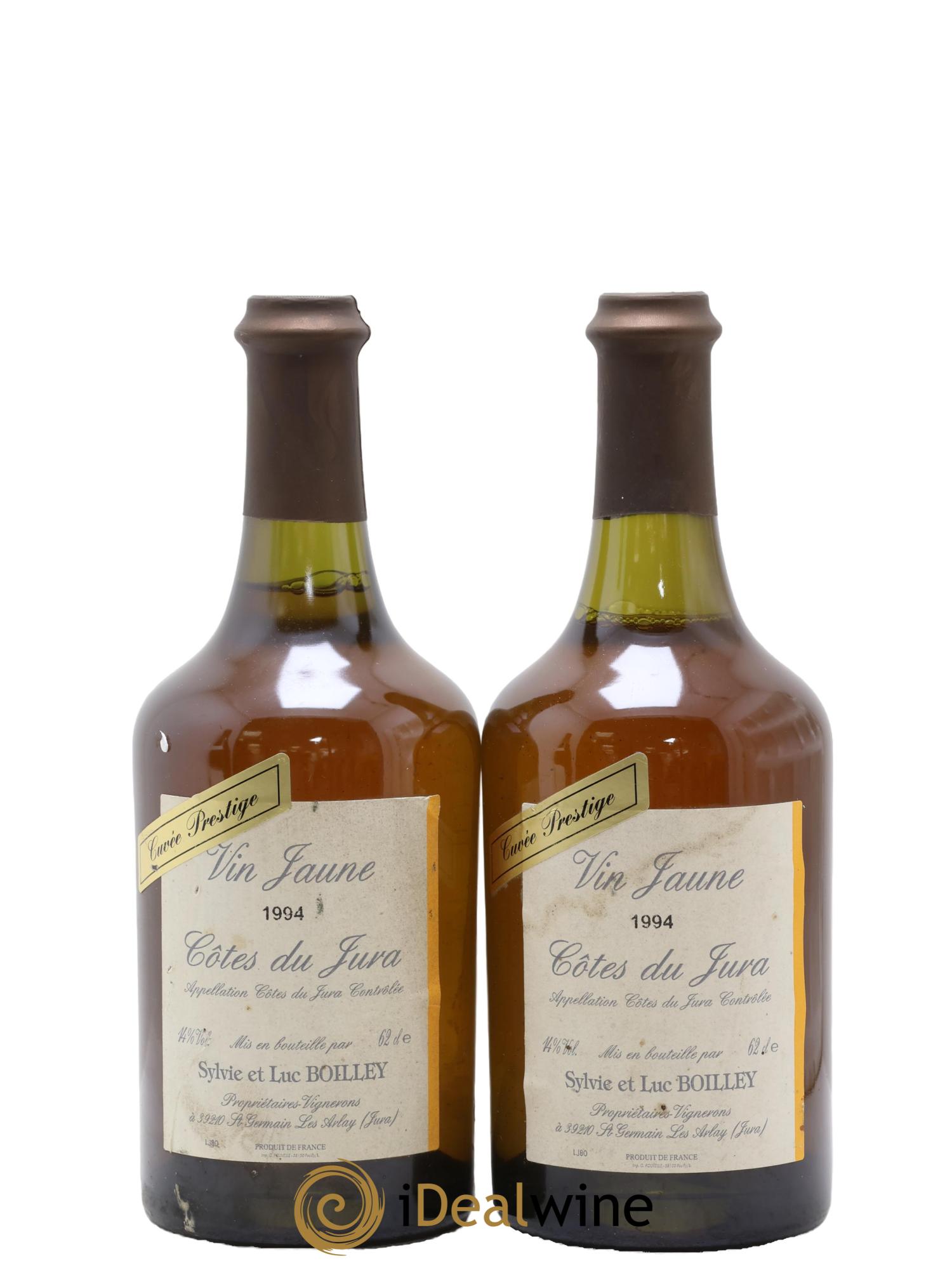Côtes du Jura Vin Jaune Cuvée Prestige Sylvie Et Luc Boilley 1994 - Lot de 2 clavelins - 0
