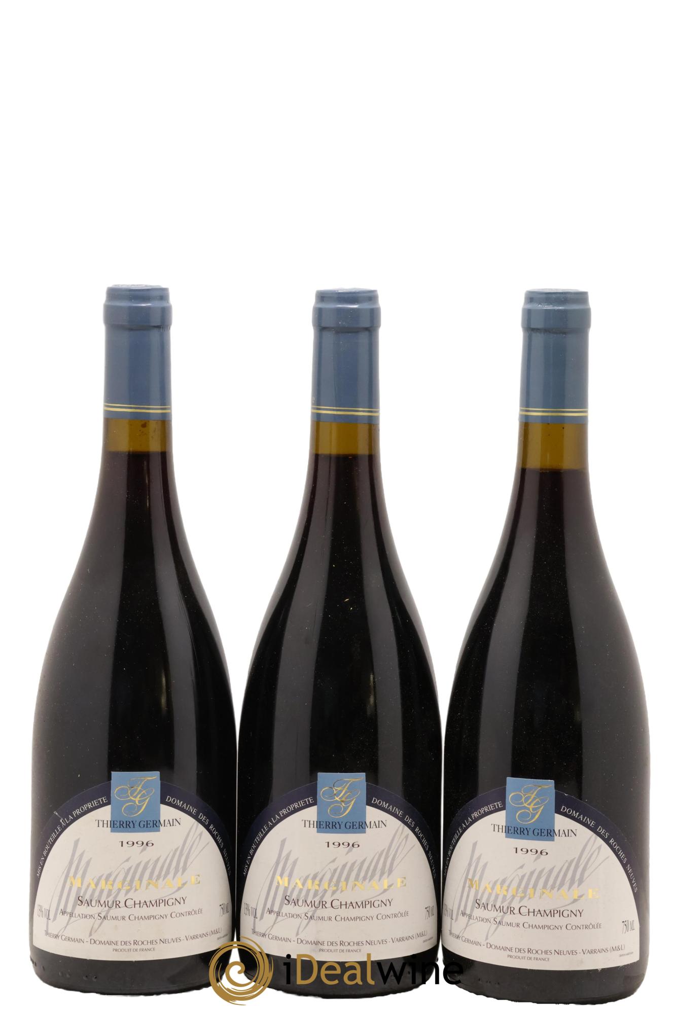 Saumur-Champigny La Marginale Domaine des Roches Neuves - Thierry Germain 1996 - Lotto di 3 bottiglie - 0