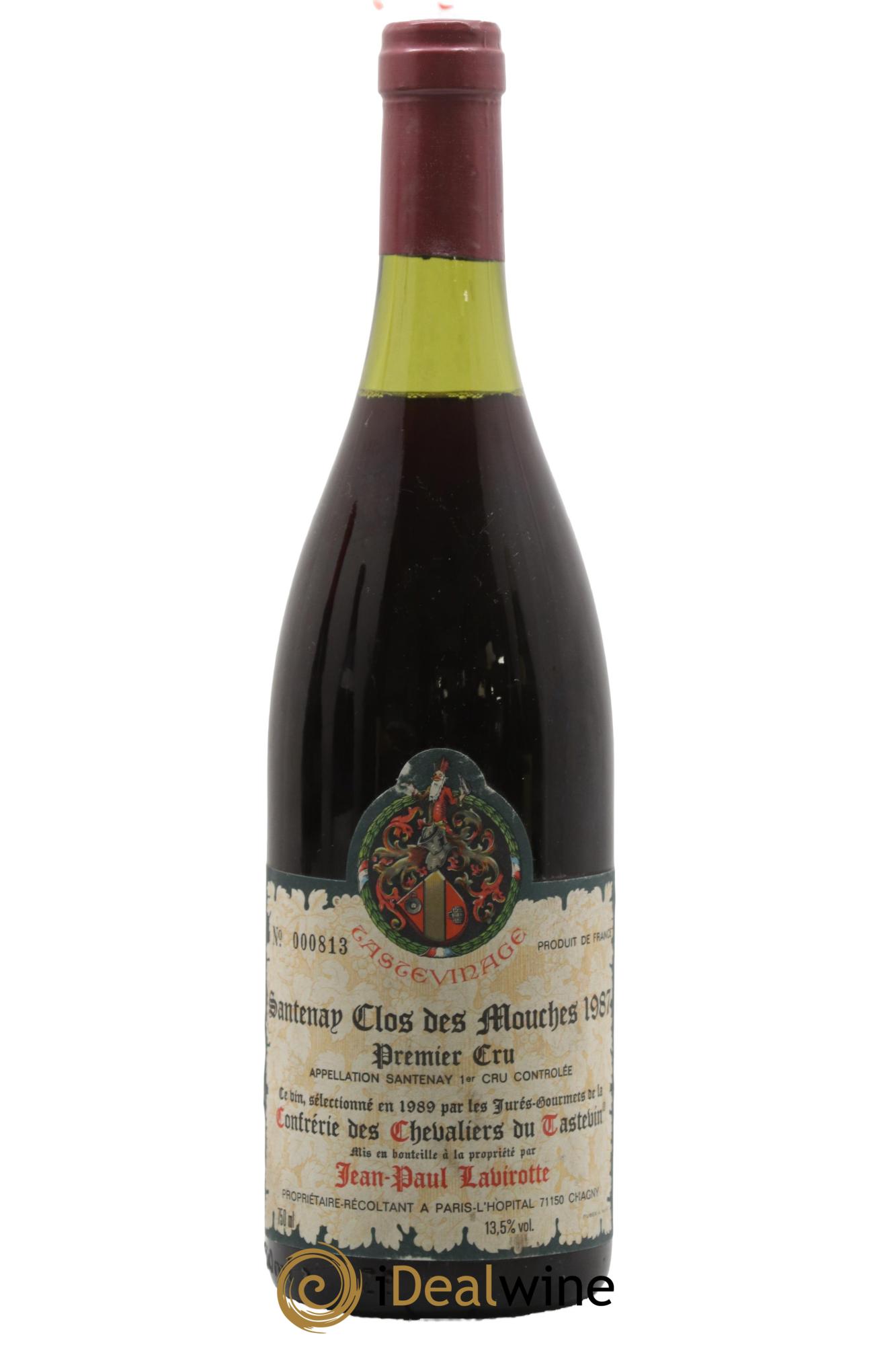 Santenay 1er Cru Clos des Mouches JP Lavirotte 1987 - Lot de 1 bouteille - 0