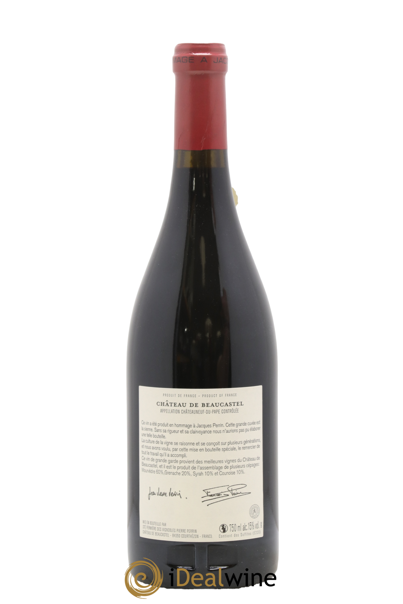 Châteauneuf-du-Pape Château de Beaucastel Hommage à Jacques Perrin Famille Perrin 2012 - Lot of 1 bottle - 1