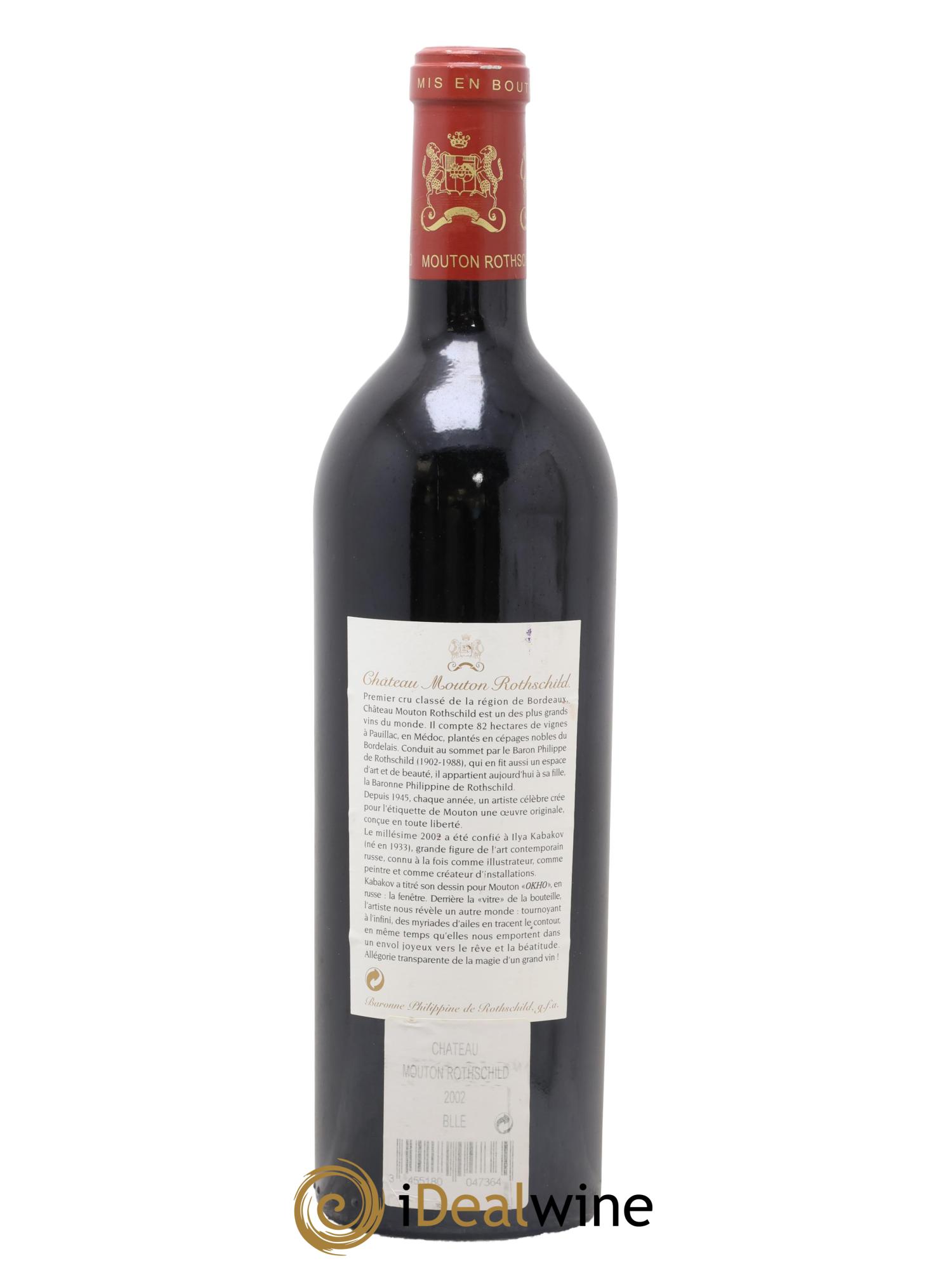Château Mouton Rothschild 1er Grand Cru Classé 2002 - Lot of 1 bottle - 1