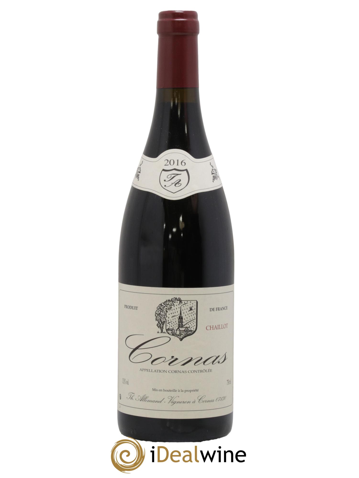 Cornas Chaillot Thierry Allemand 2016 - Lot de 1 bouteille - 0