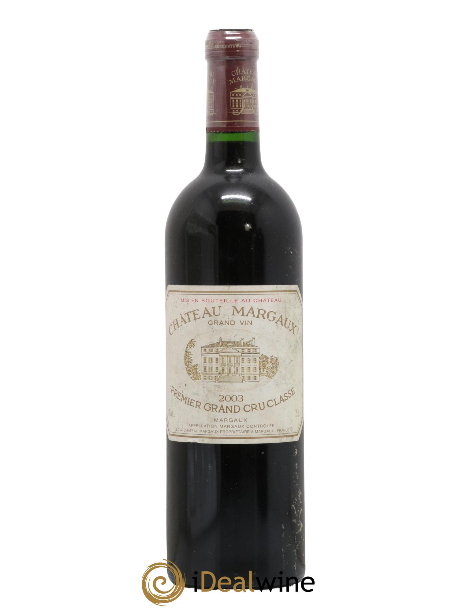 Château Margaux 1er Grand Cru Classé 2003 - Lot de 1 bouteille - 0