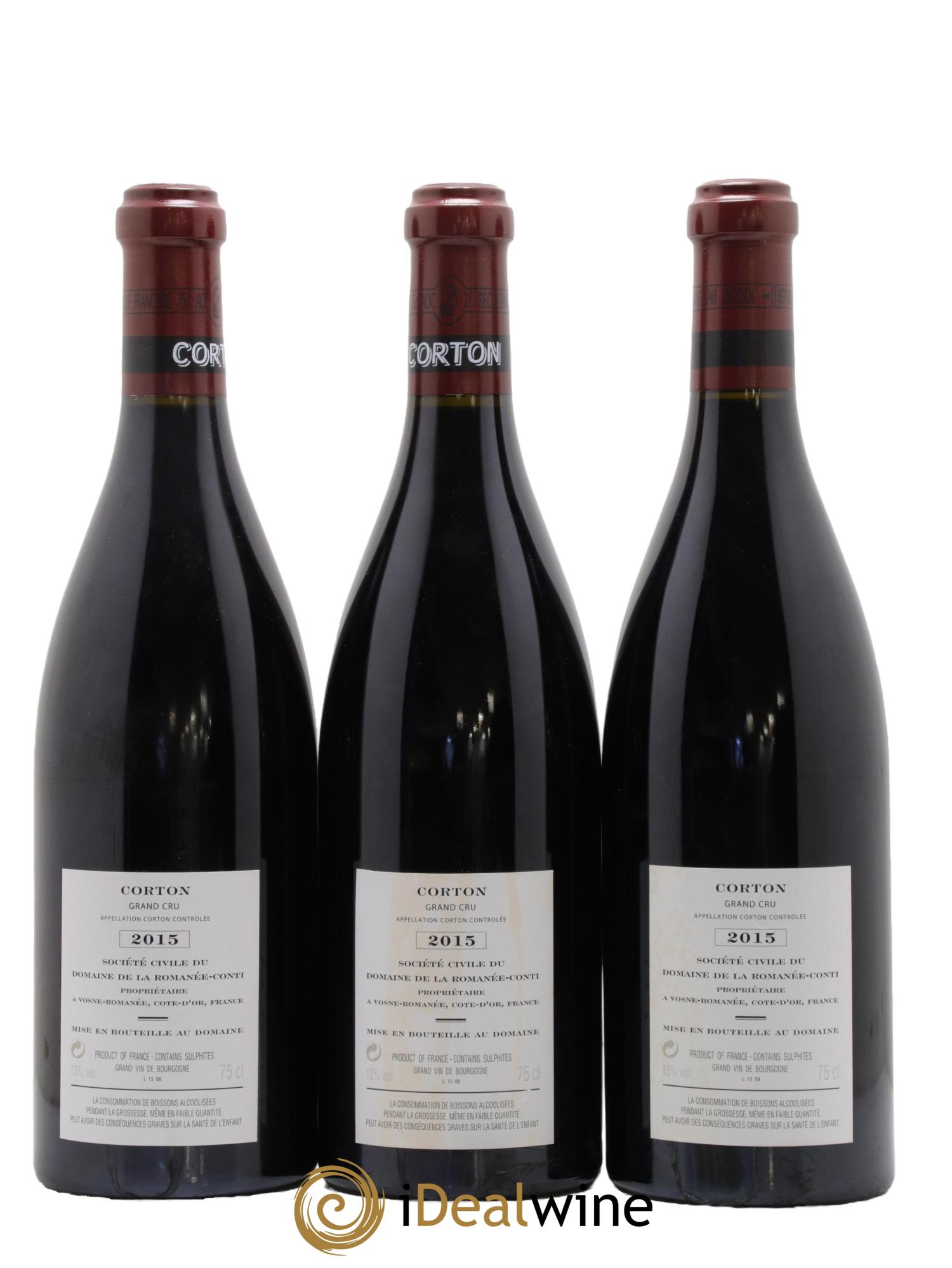 Corton Grand Cru Domaine de la Romanée-Conti 2015 - Lot of 6 bottles - 4
