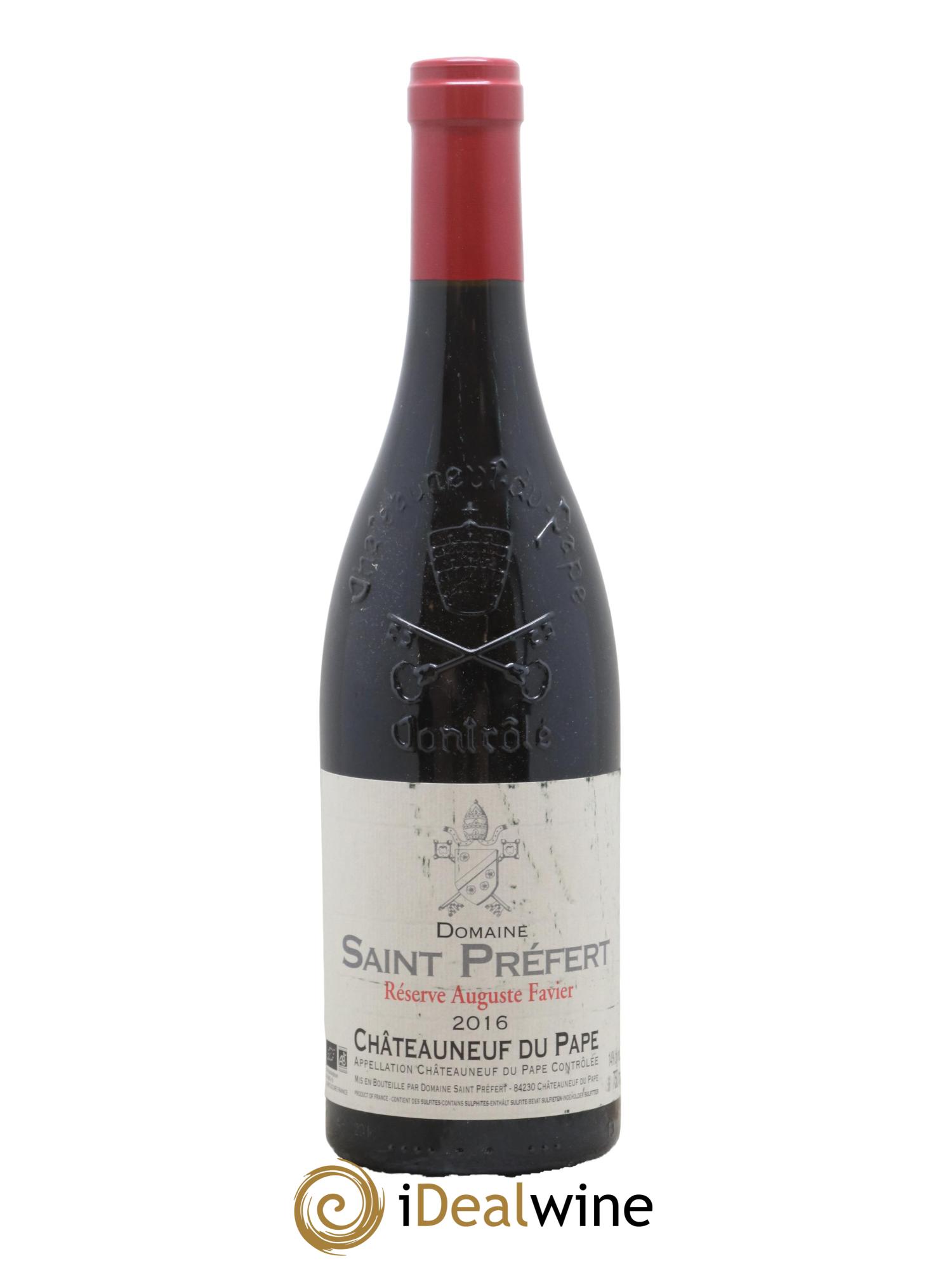 Châteauneuf-du-Pape Réserve Auguste Favier Domaine Saint-Préfert 2016 - Lot de 1 bouteille - 0