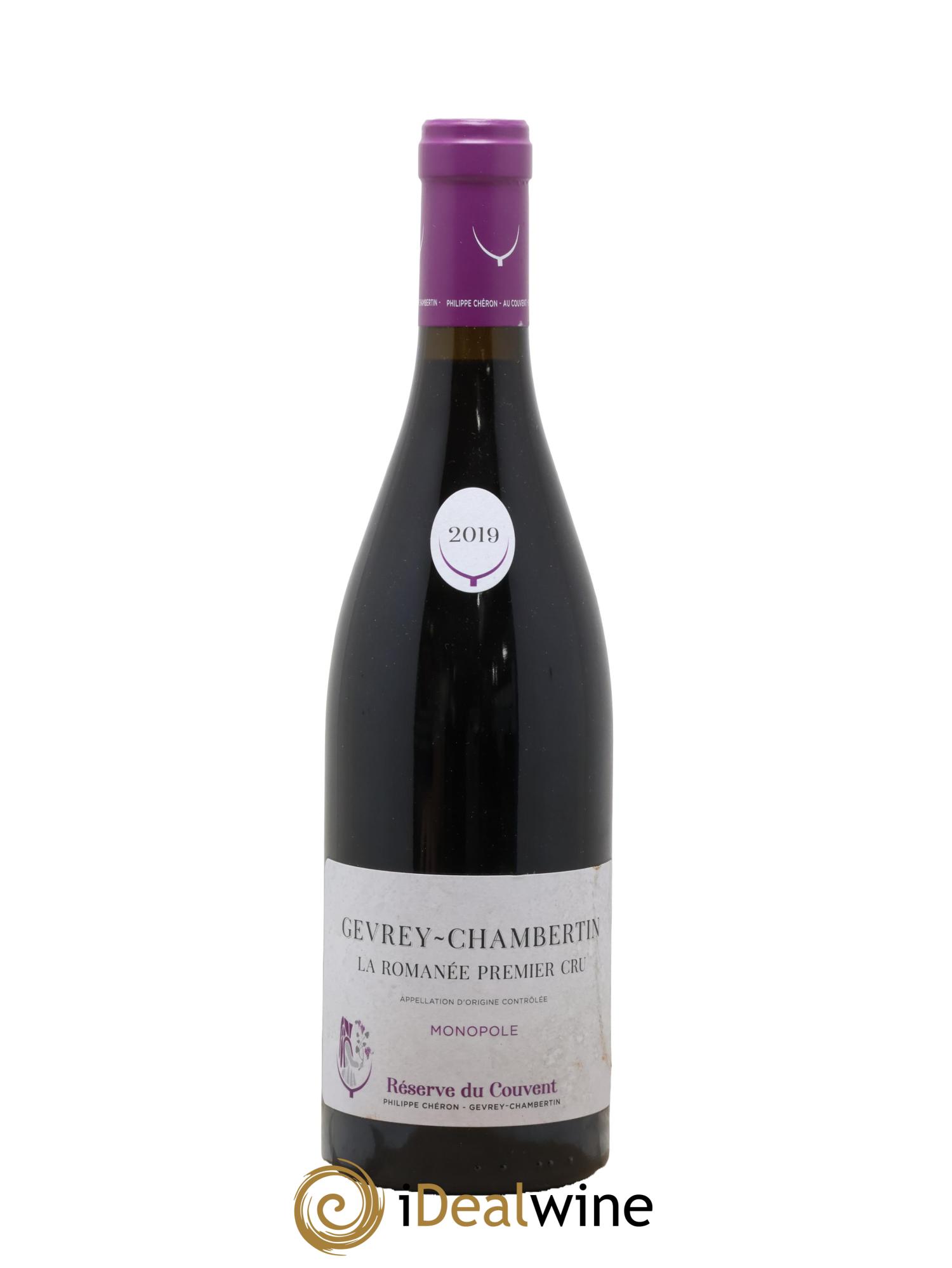Gevrey-Chambertin 1er Cru La Romanée Monopole Domaine du Couvent 2019 - Lot de 1 bouteille - 0